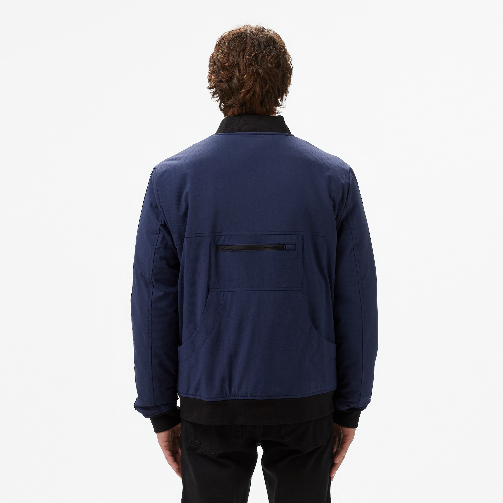 Lacoste Erkek Relaxed Fit Hakim Yaka Lacivert Mont