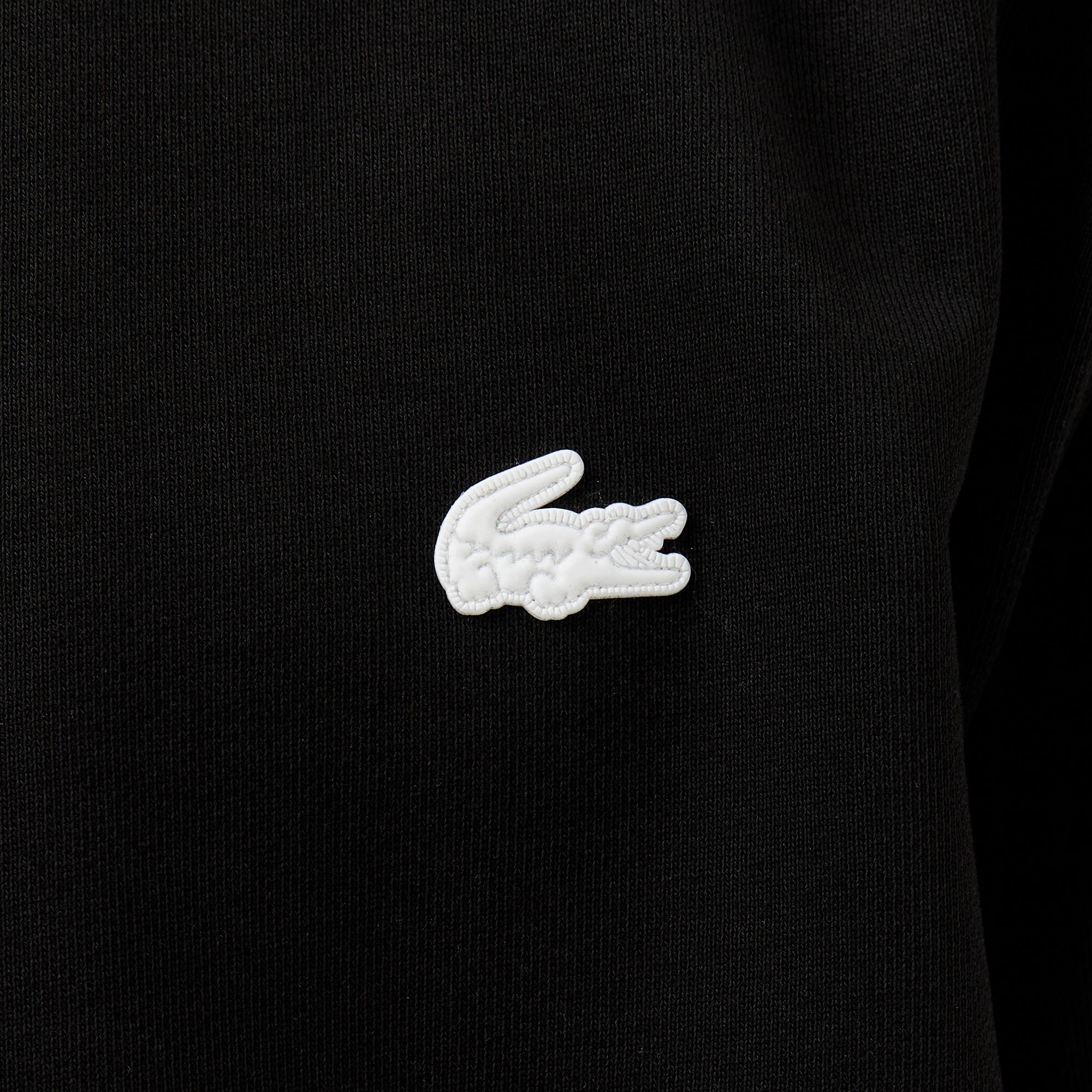 Lacoste Erkek Relaxed Fit Bisiklet Yaka Baskılı Siyah Sweatshirt