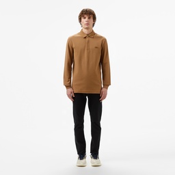 Lacoste Paris Erkek Regular Fit Uzun Kollu Kahverengi Polo Kahverengi