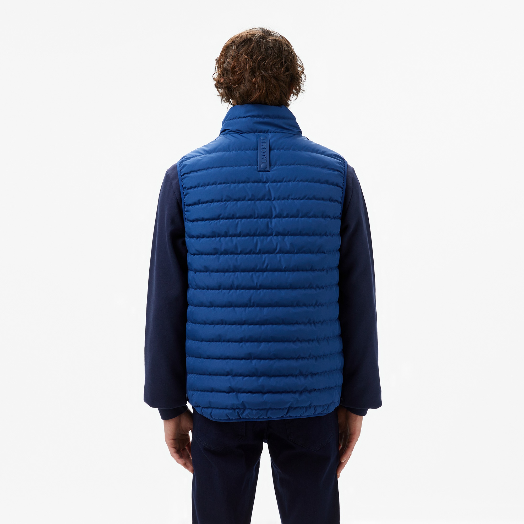 Lacoste Erkek Dik Yaka Lacivert Yelek