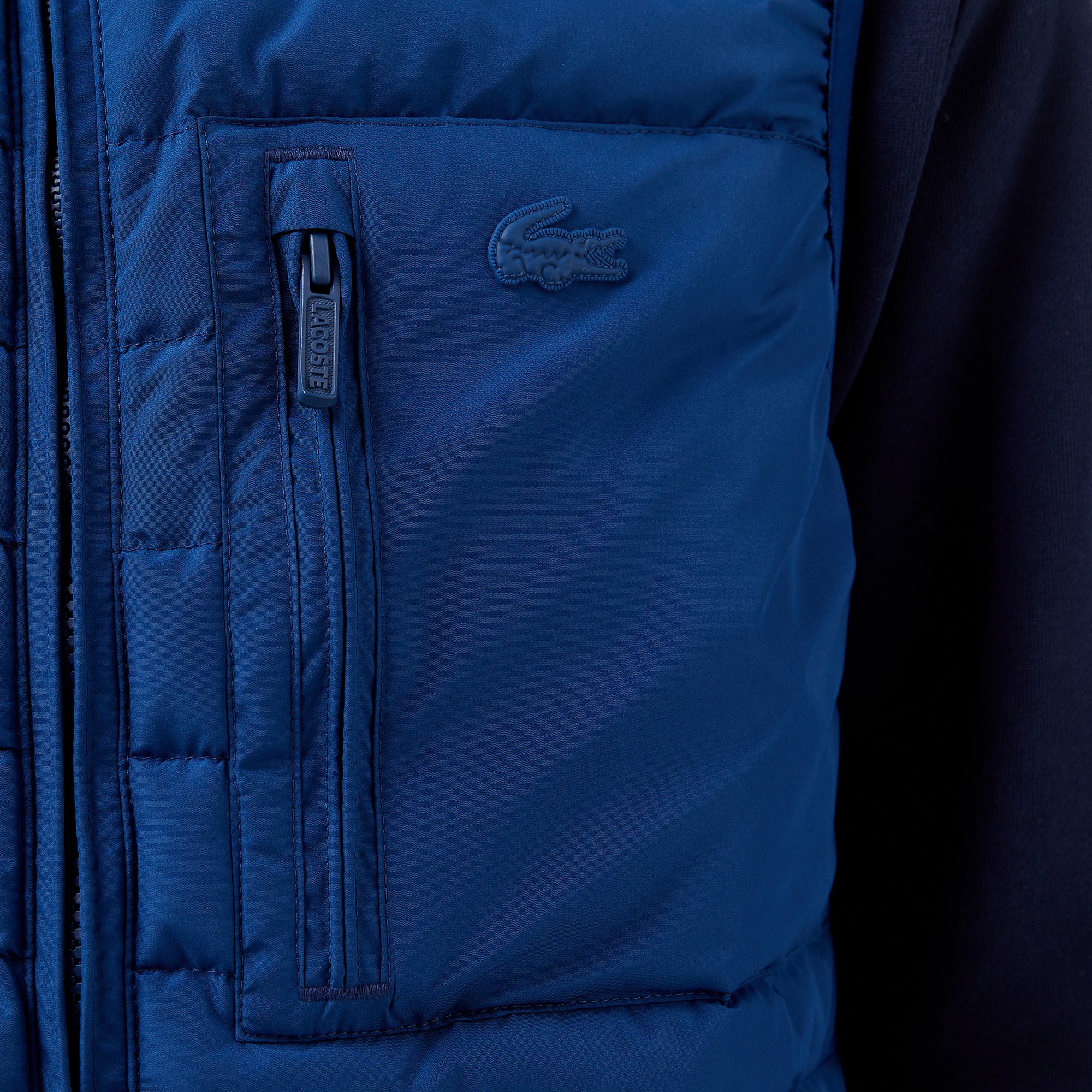 Lacoste Erkek Dik Yaka Lacivert Yelek