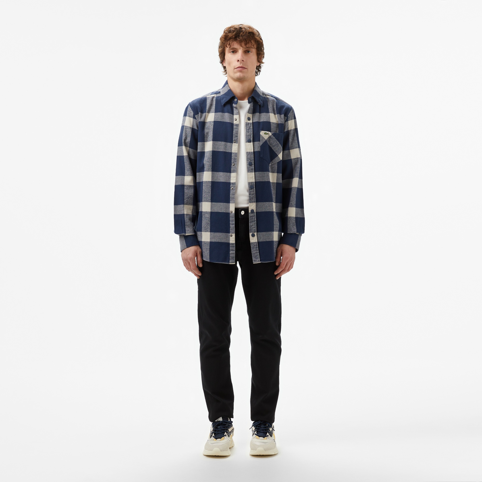 Lacoste Erkek Regular Fit Ekose Lacivert Gömlek