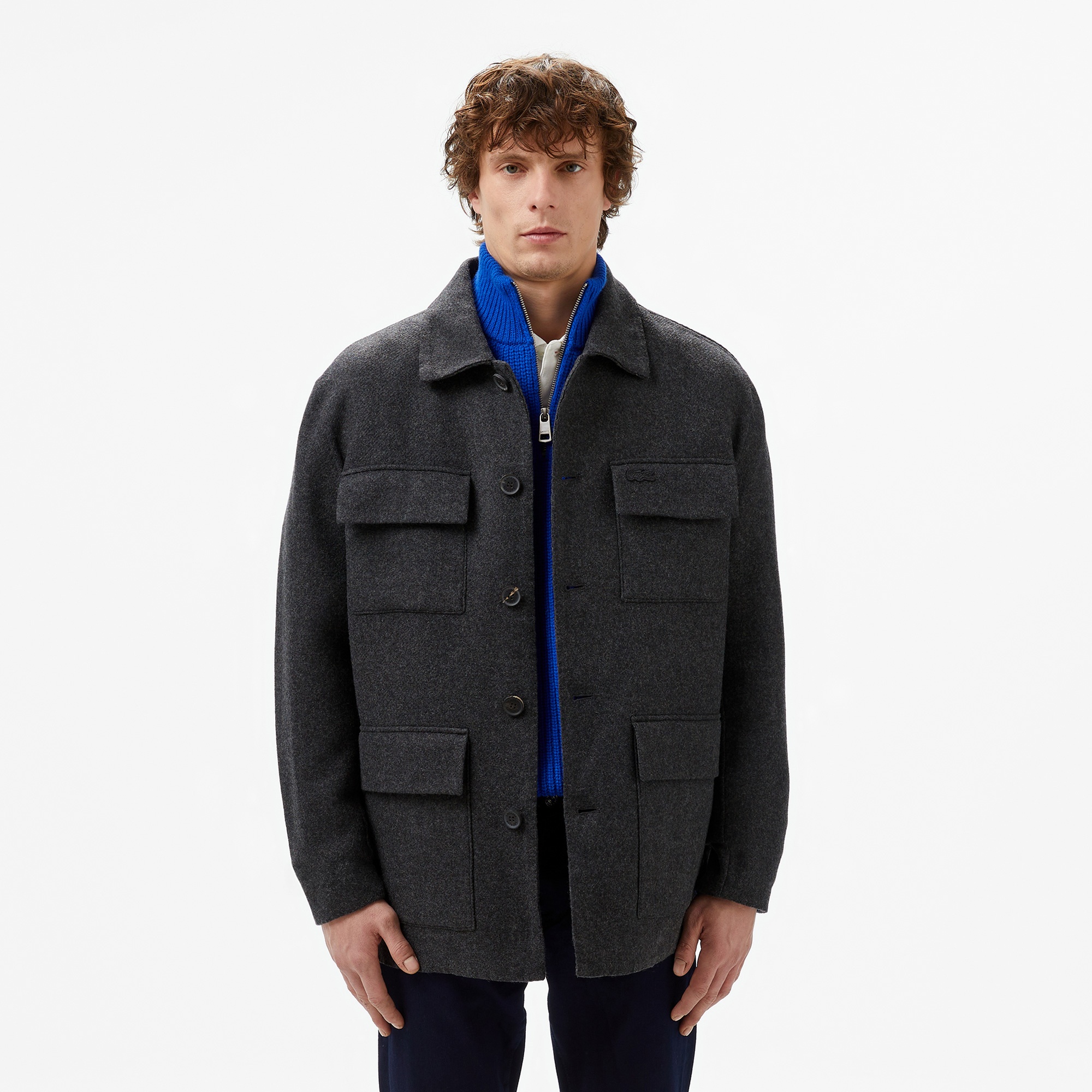 Lacoste Erkek Koyu Gri Mont