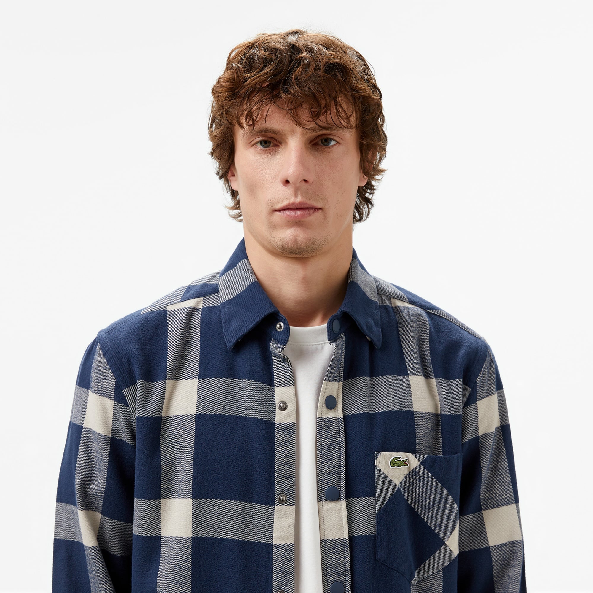 Lacoste Erkek Regular Fit Ekose Lacivert Gömlek