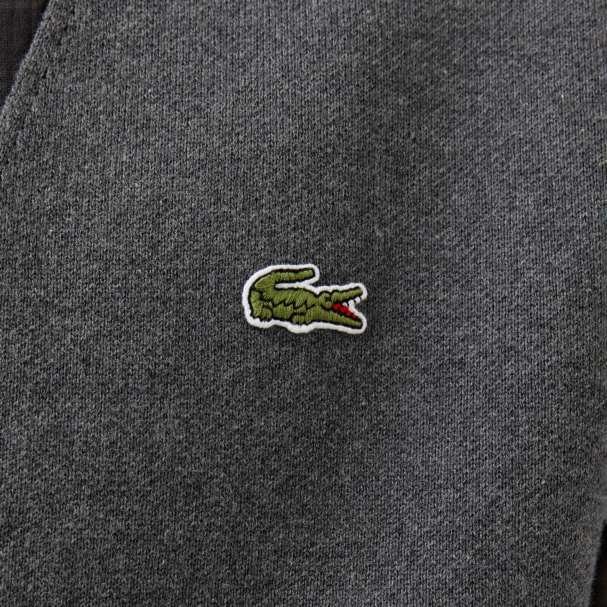 Lacoste Erkek Classic Fit Gri Triko Yelek
