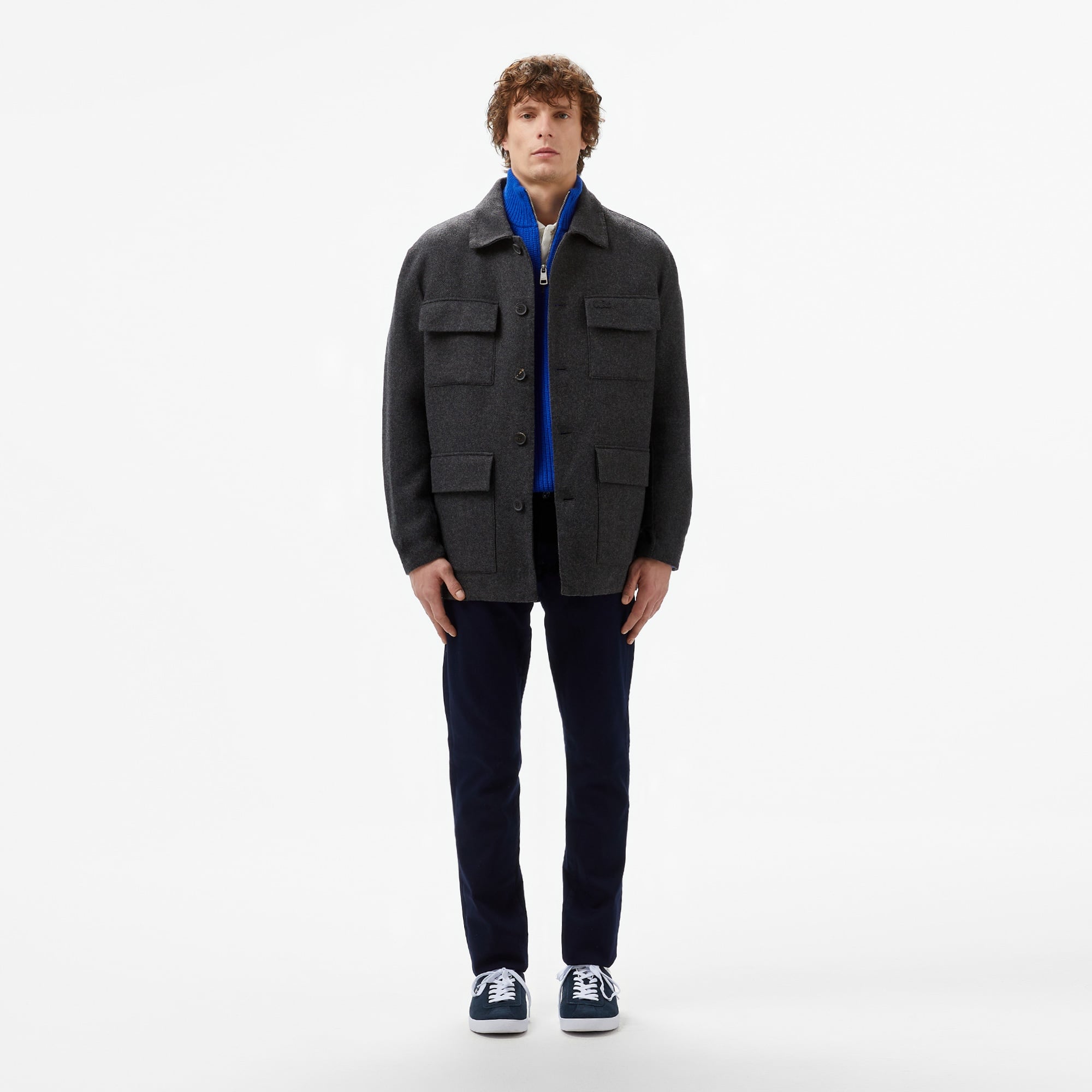 Lacoste Erkek Koyu Gri Mont