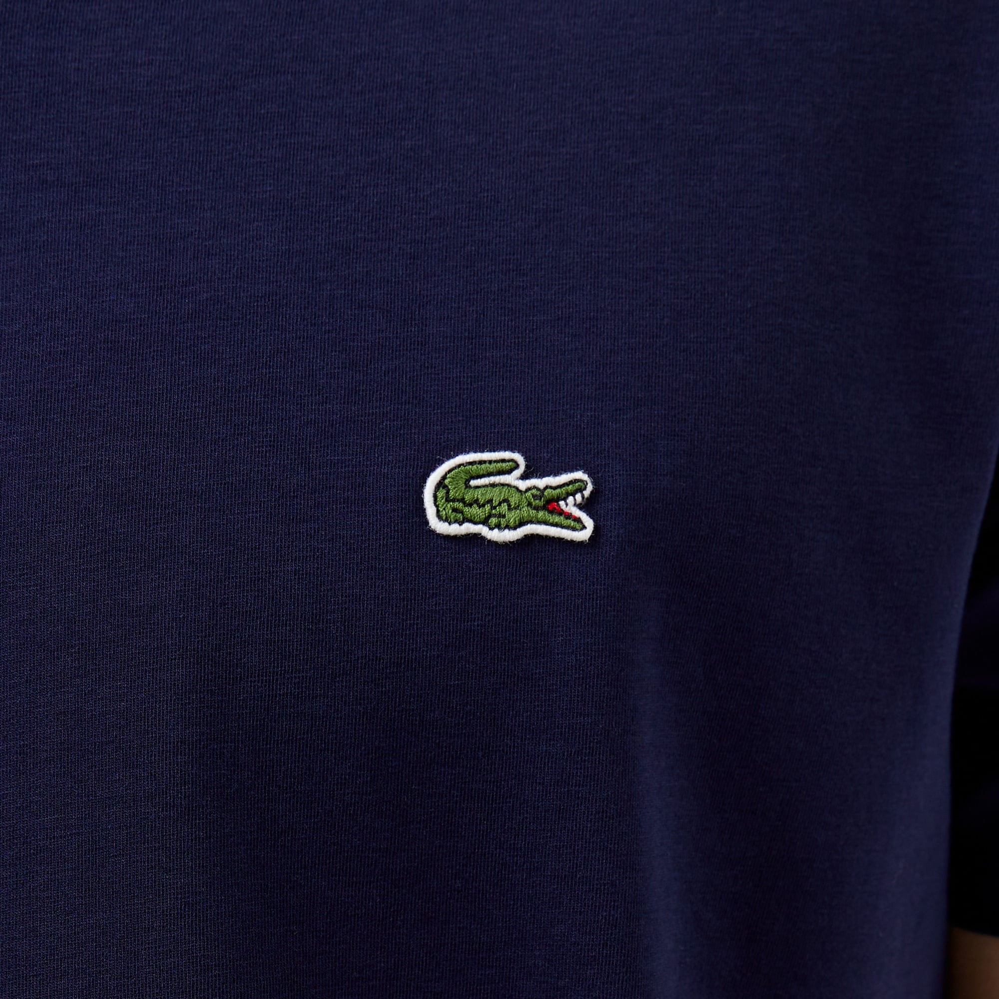 Erkek Slim Fit V yaka Lacivert T-Shirt