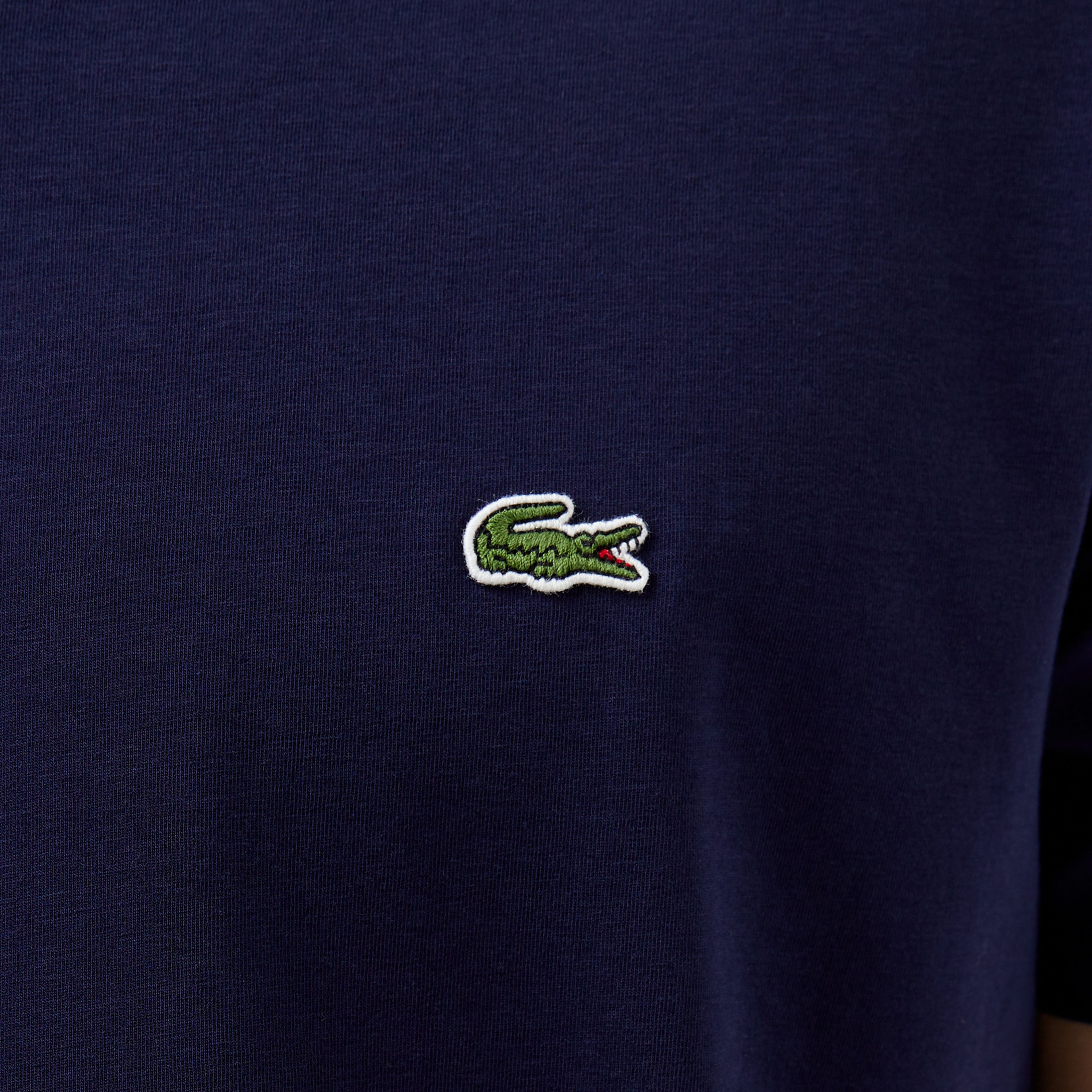 Erkek Slim Fit V yaka Lacivert T-Shirt