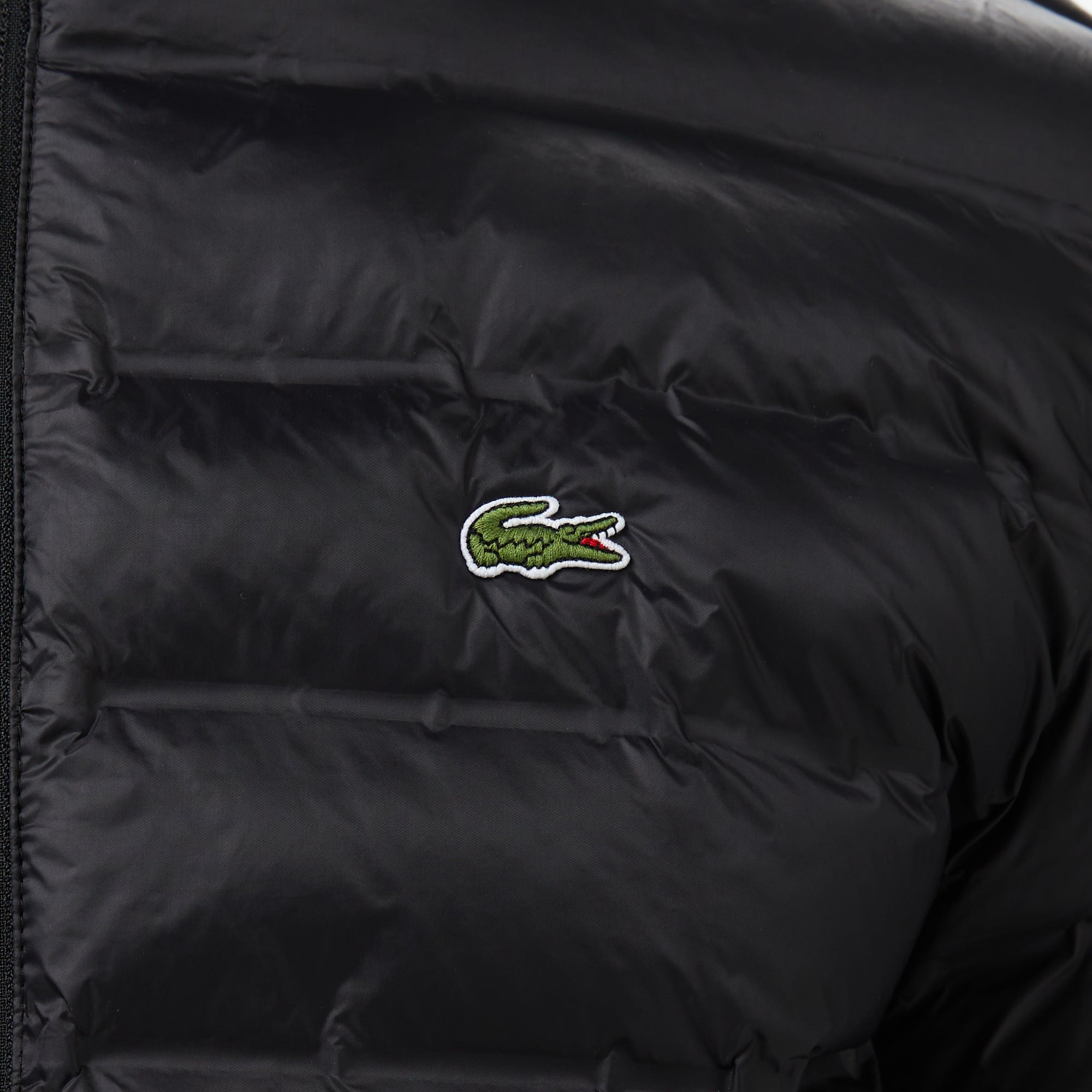 Lacoste Erkek Kapüşonlu Siyah Mont