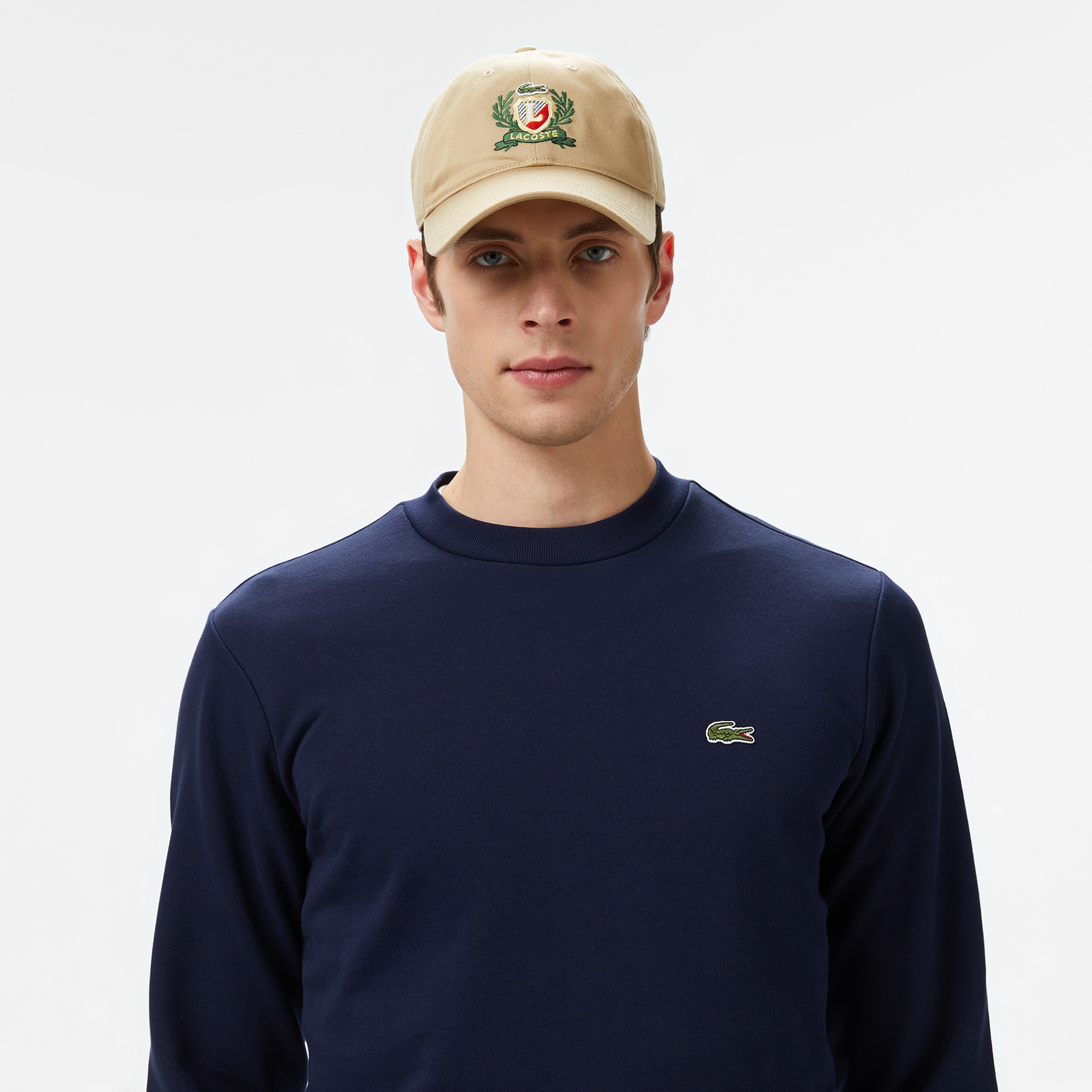 Lacoste Erkek Classic Fit Bisiklet Yaka Organik Pamuk Lacivert Sweatshirt