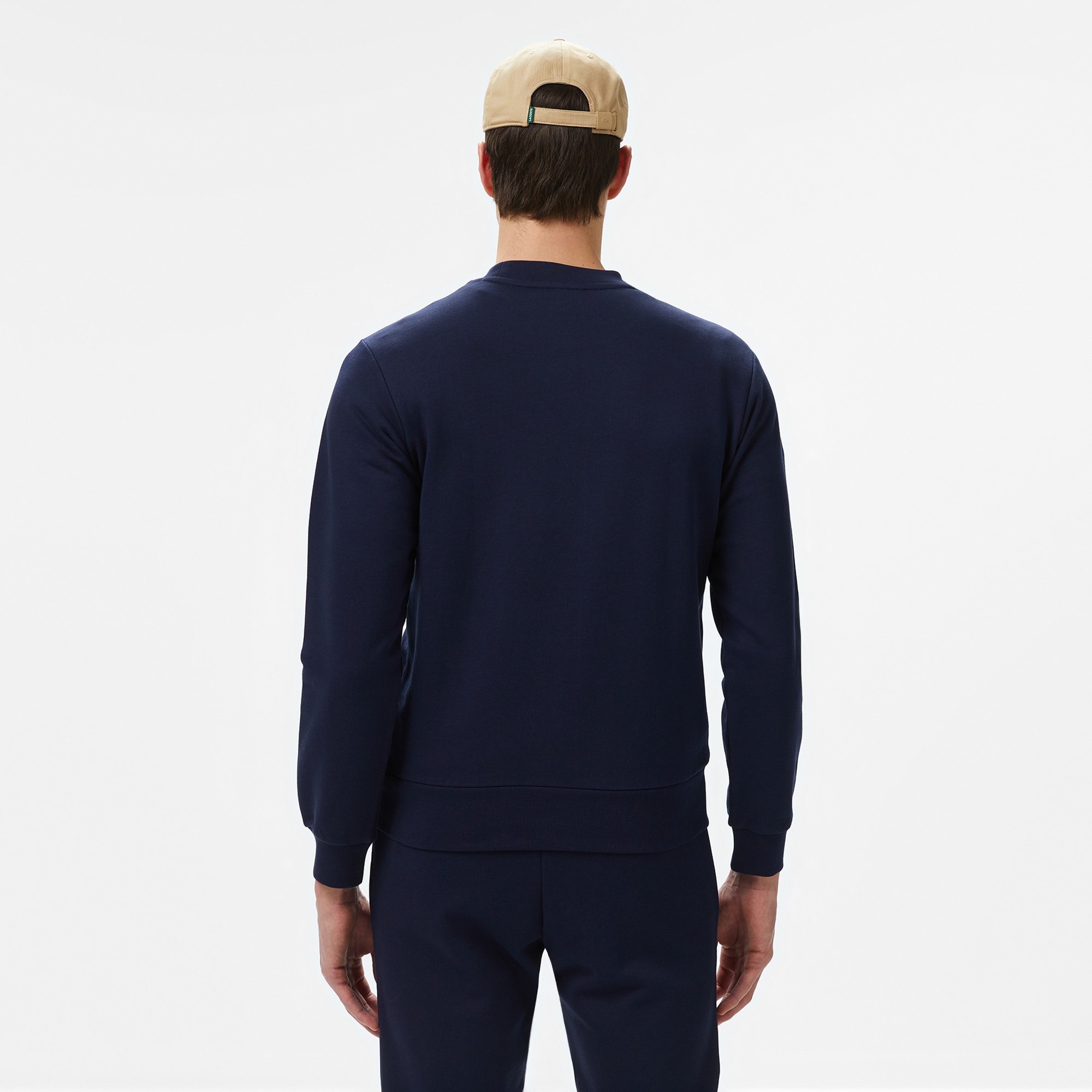 Lacoste Erkek Classic Fit Bisiklet Yaka Organik Pamuk Lacivert Sweatshirt