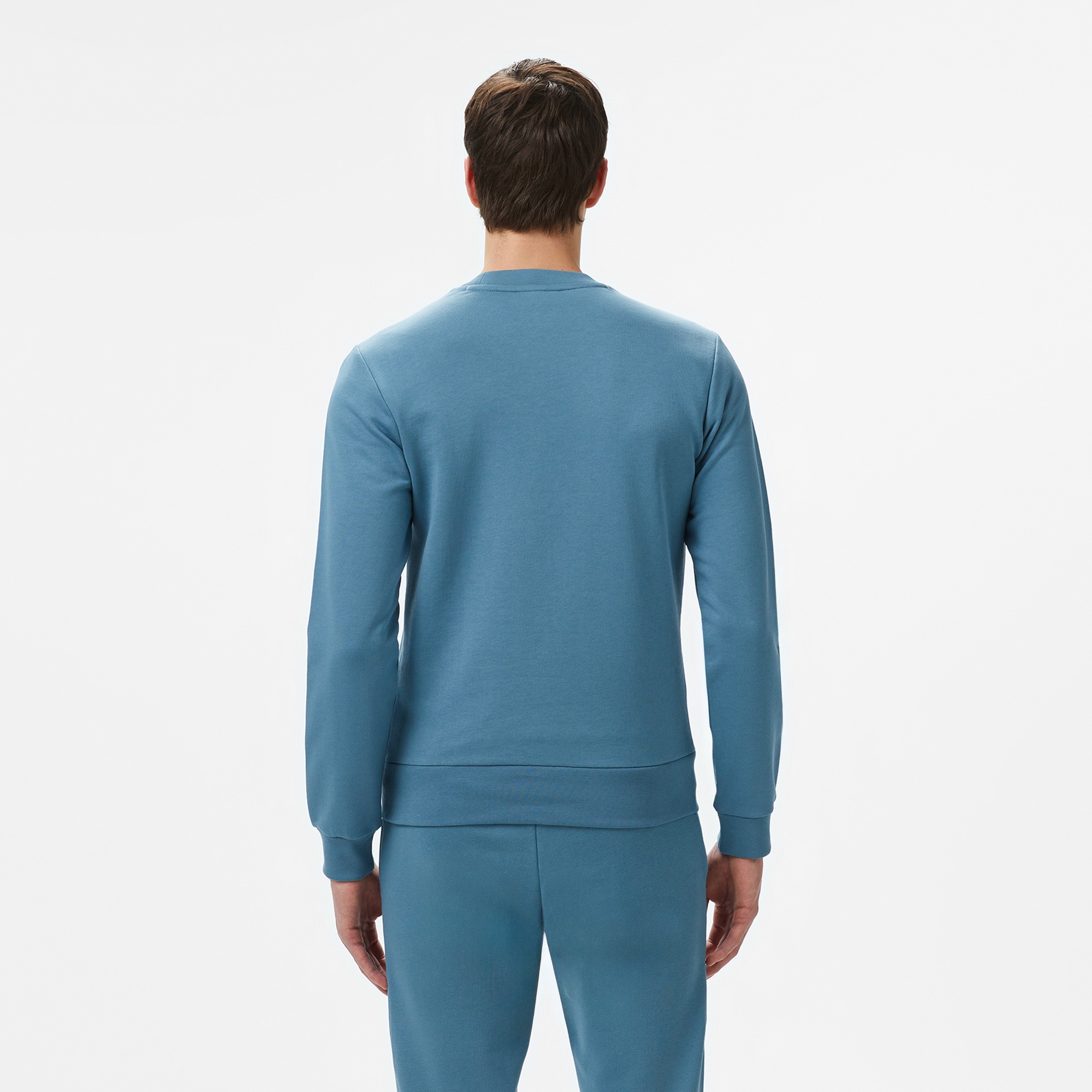 Lacoste Erkek Classic Fit Bisiklet Yaka Mavi Sweatshirt