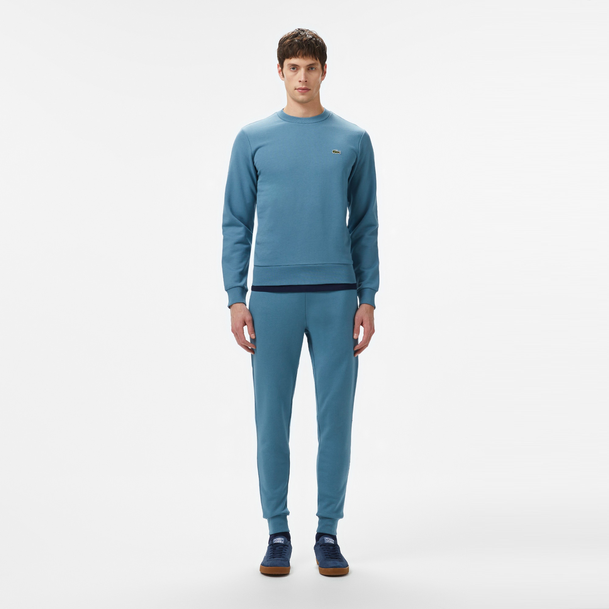 Lacoste Erkek Classic Fit Bisiklet Yaka Mavi Sweatshirt