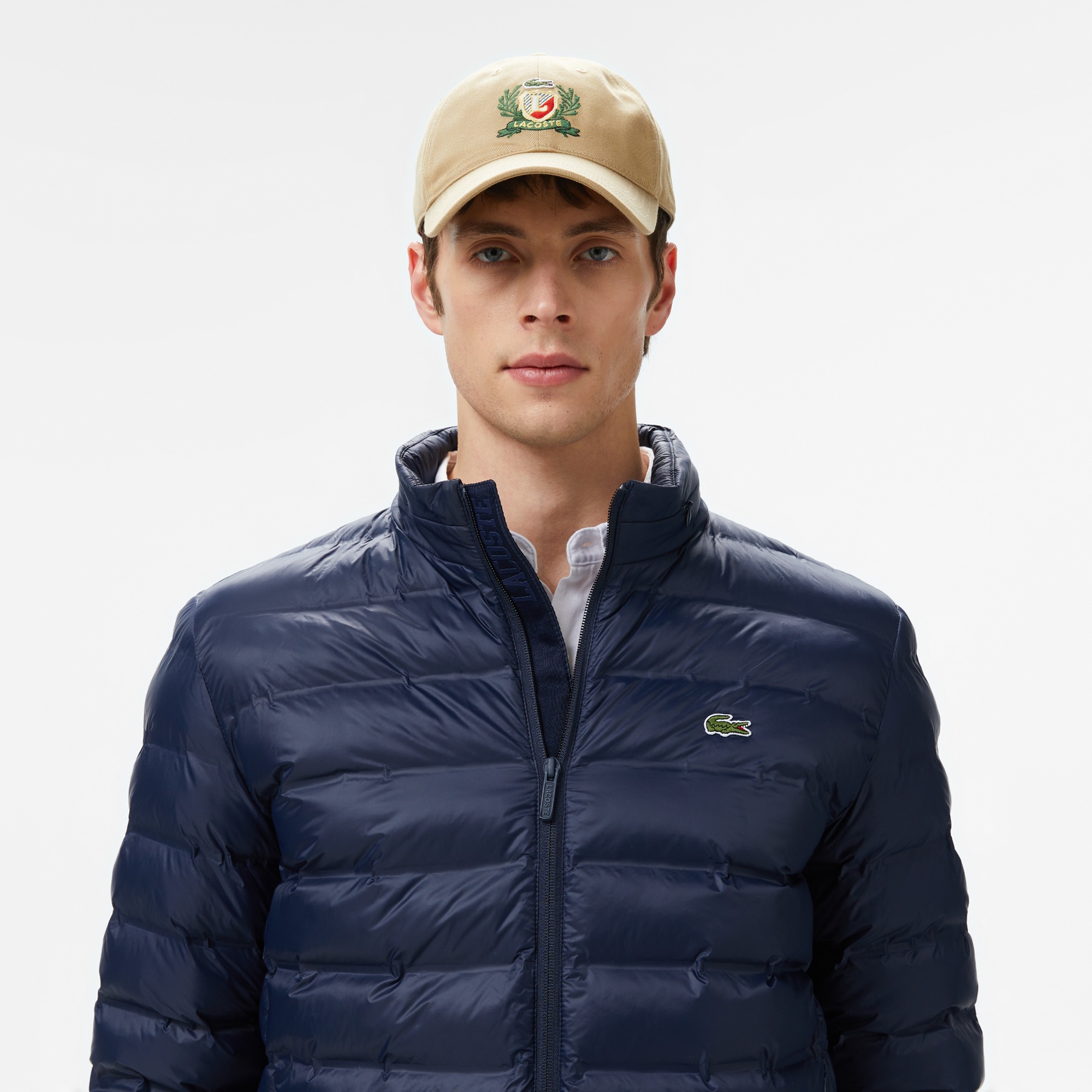 Lacoste Erkek Kapüşonlu Lacivert Mont