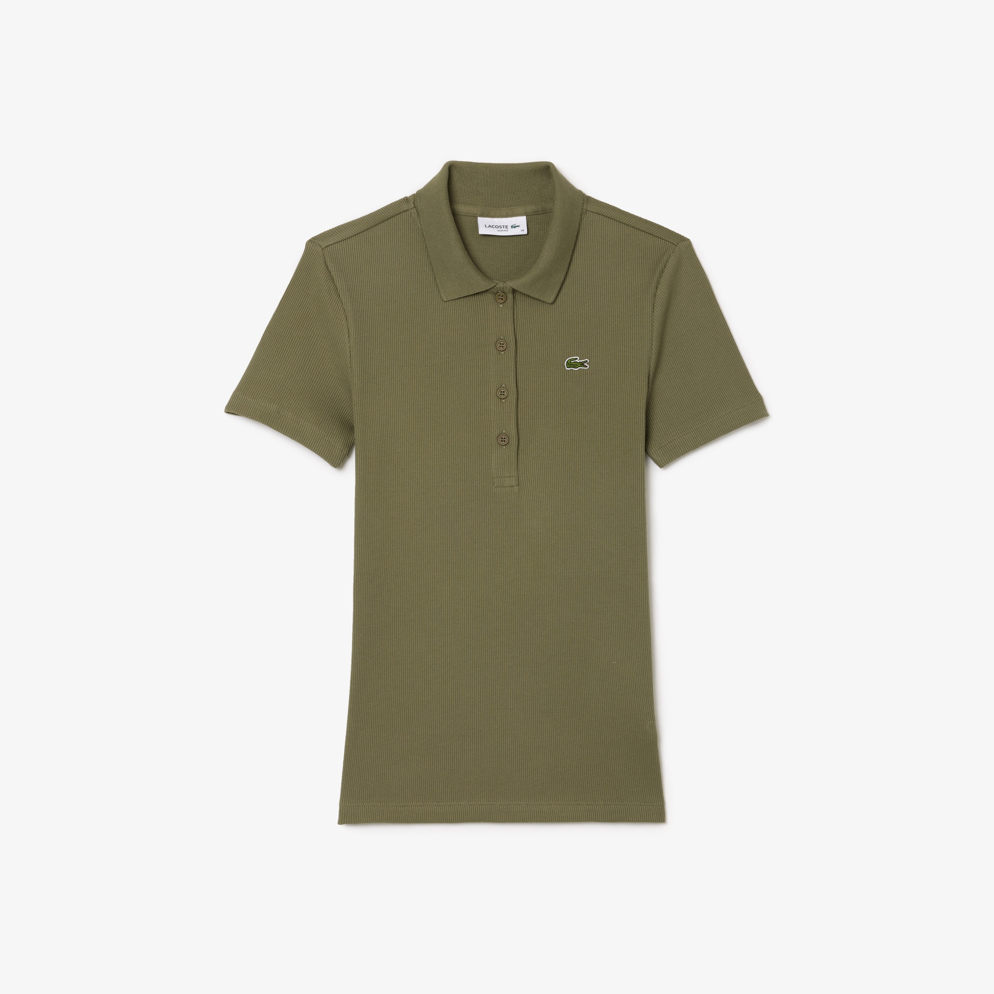 Lacoste L.12.D Kadın Slim Fit Organik Pamuk Haki Polo