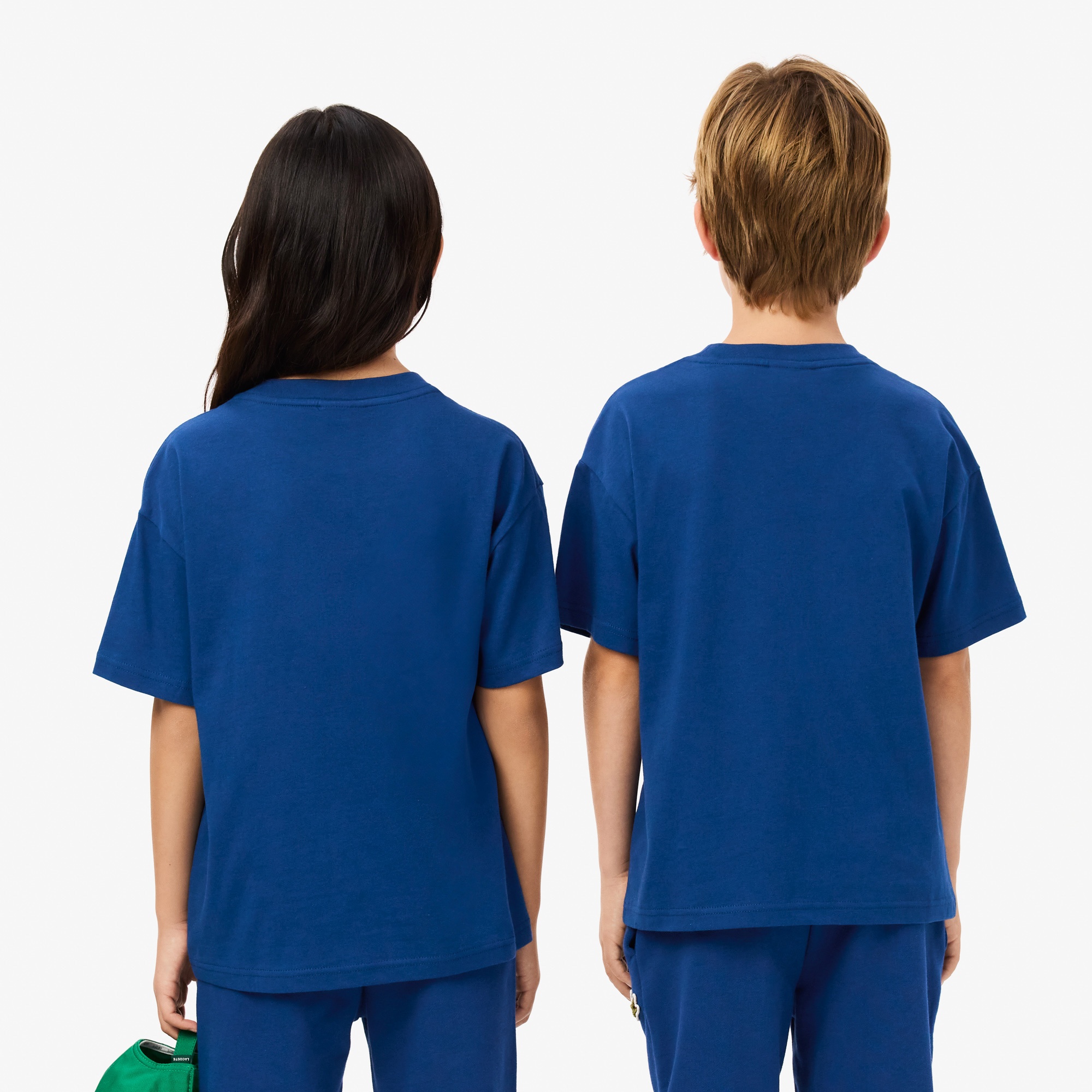 Lacoste Çocuk Bisiklet Yaka Baskılı Mavi T-Shirt