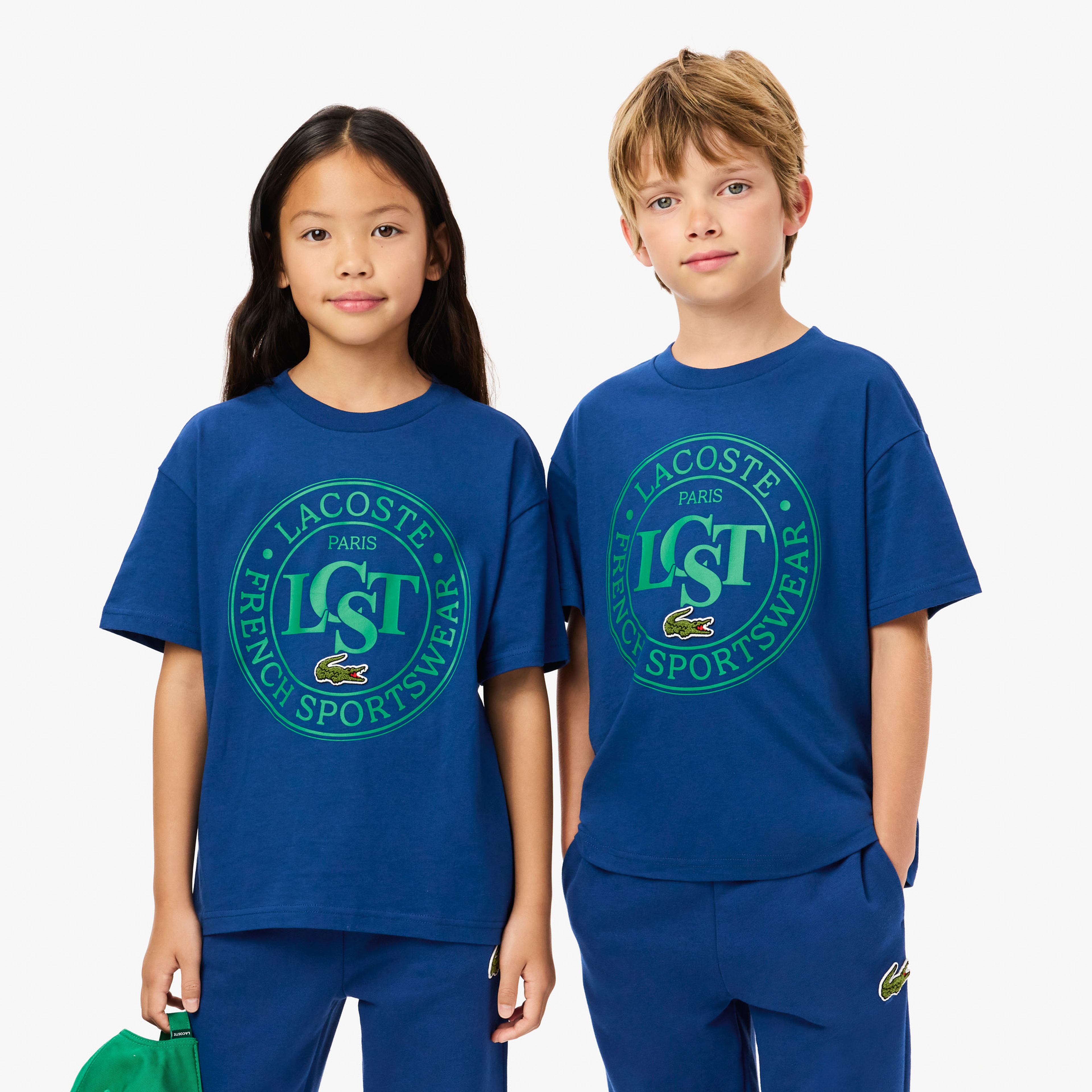 Çocuk Bisiklet Yaka Baskılı Mavi T-Shirt