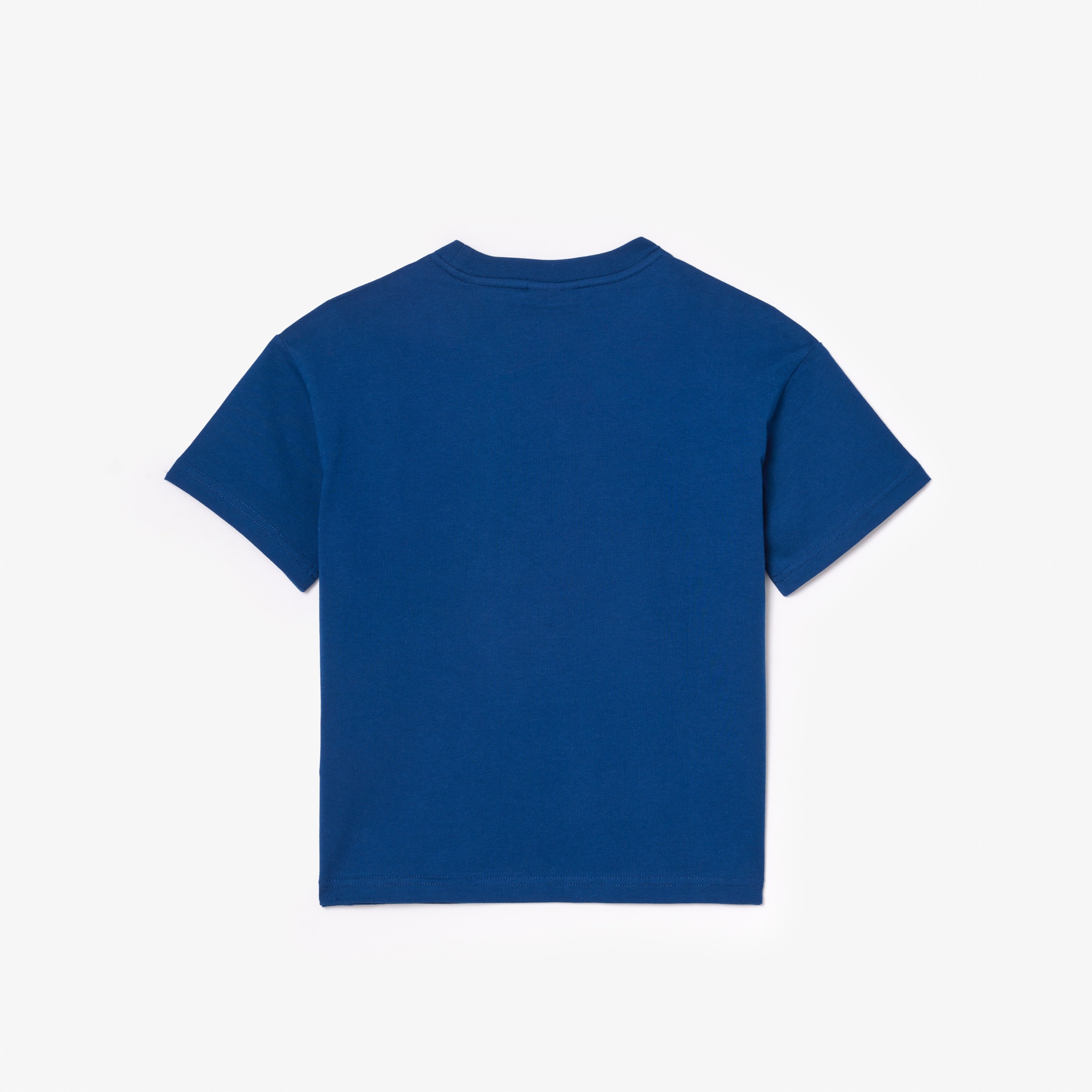 Lacoste Çocuk Bisiklet Yaka Baskılı Mavi T-Shirt