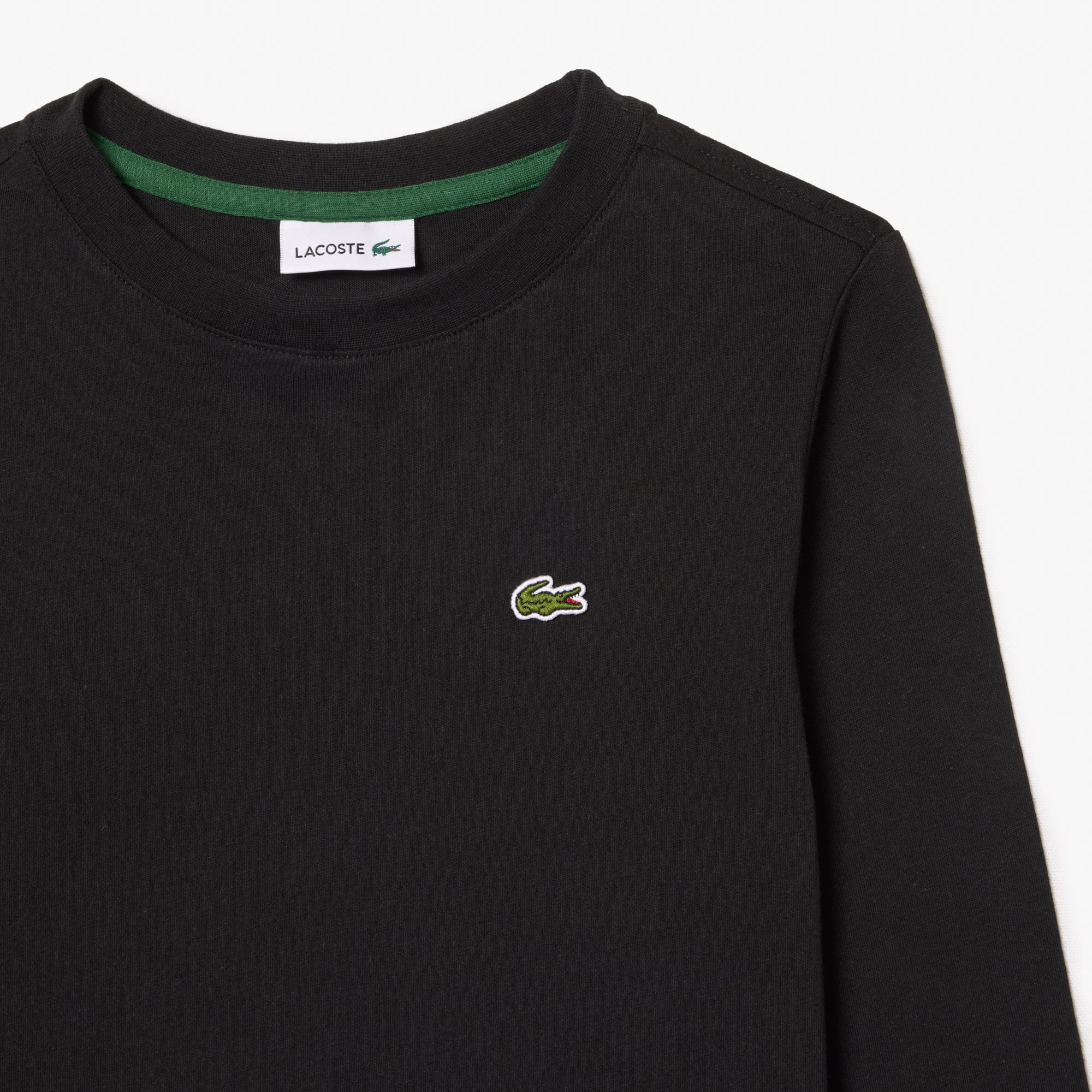 Lacoste Çocuk Uzun Kollu Bisiklet Yaka Siyah T-Shirt görsel 7