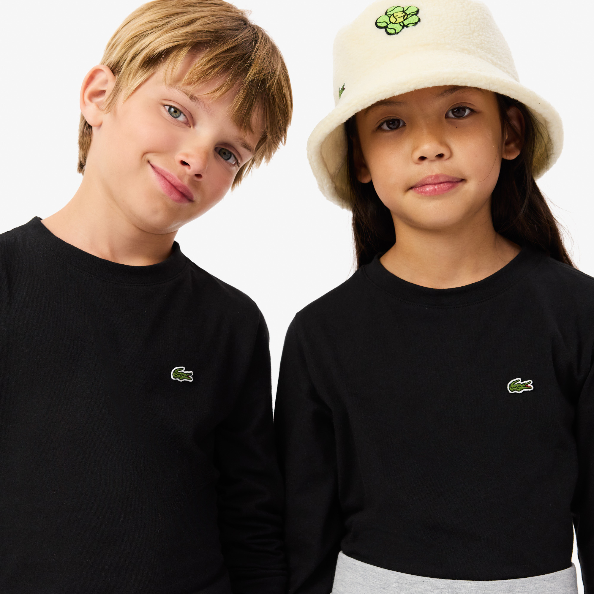 Lacoste Çocuk Uzun Kollu Bisiklet Yaka Siyah T-Shirt görsel 2