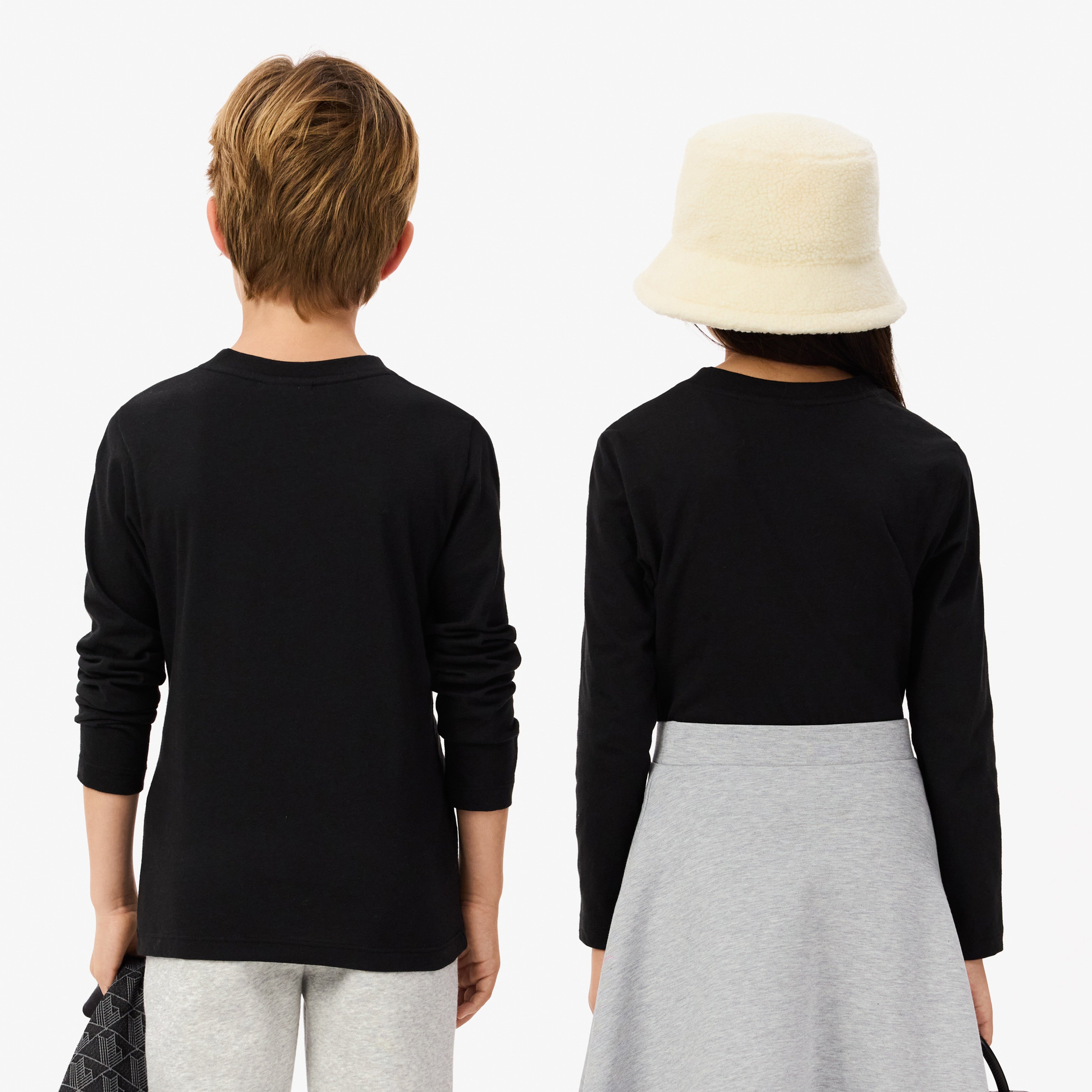 Çocuk Uzun Kollu Bisiklet Yaka Siyah T-Shirt