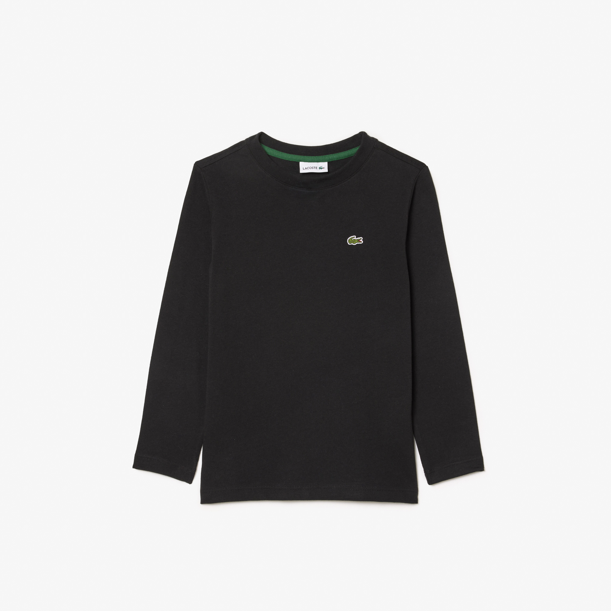 Lacoste Çocuk Uzun Kollu Bisiklet Yaka Siyah T-Shirt görsel 5