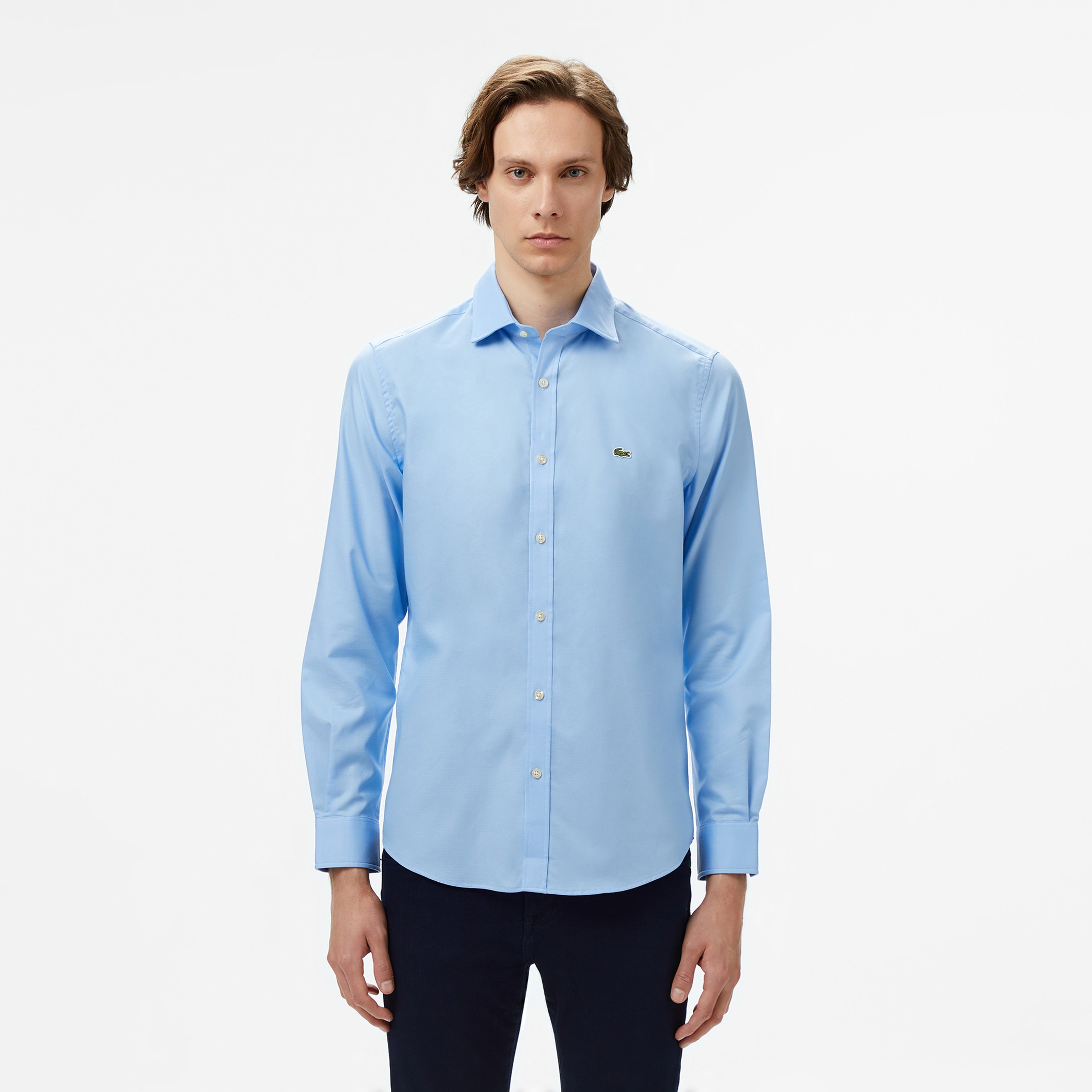 Erkek Slim Fit Açık Mavi Gömlek