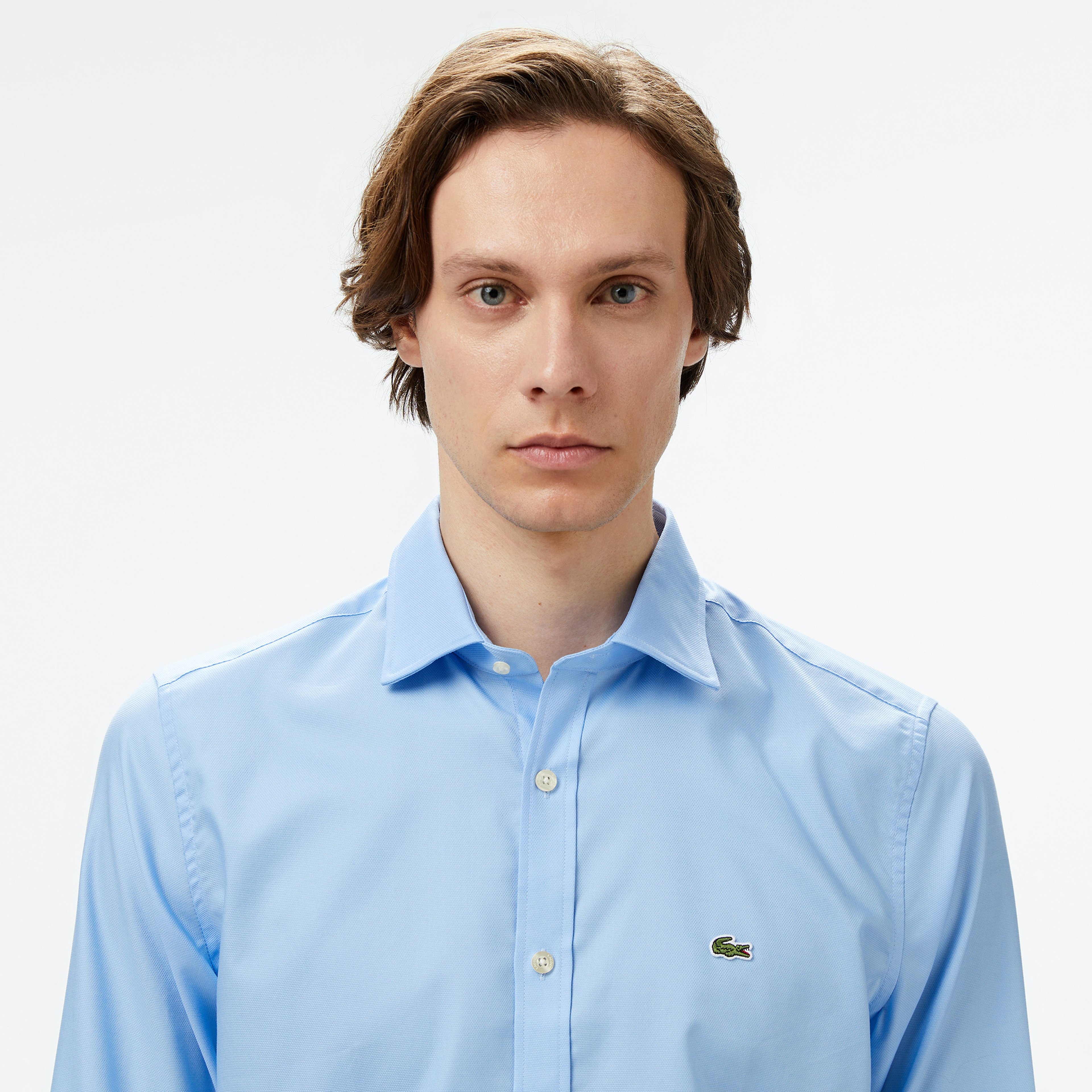 Erkek Slim Fit Açık Mavi Gömlek