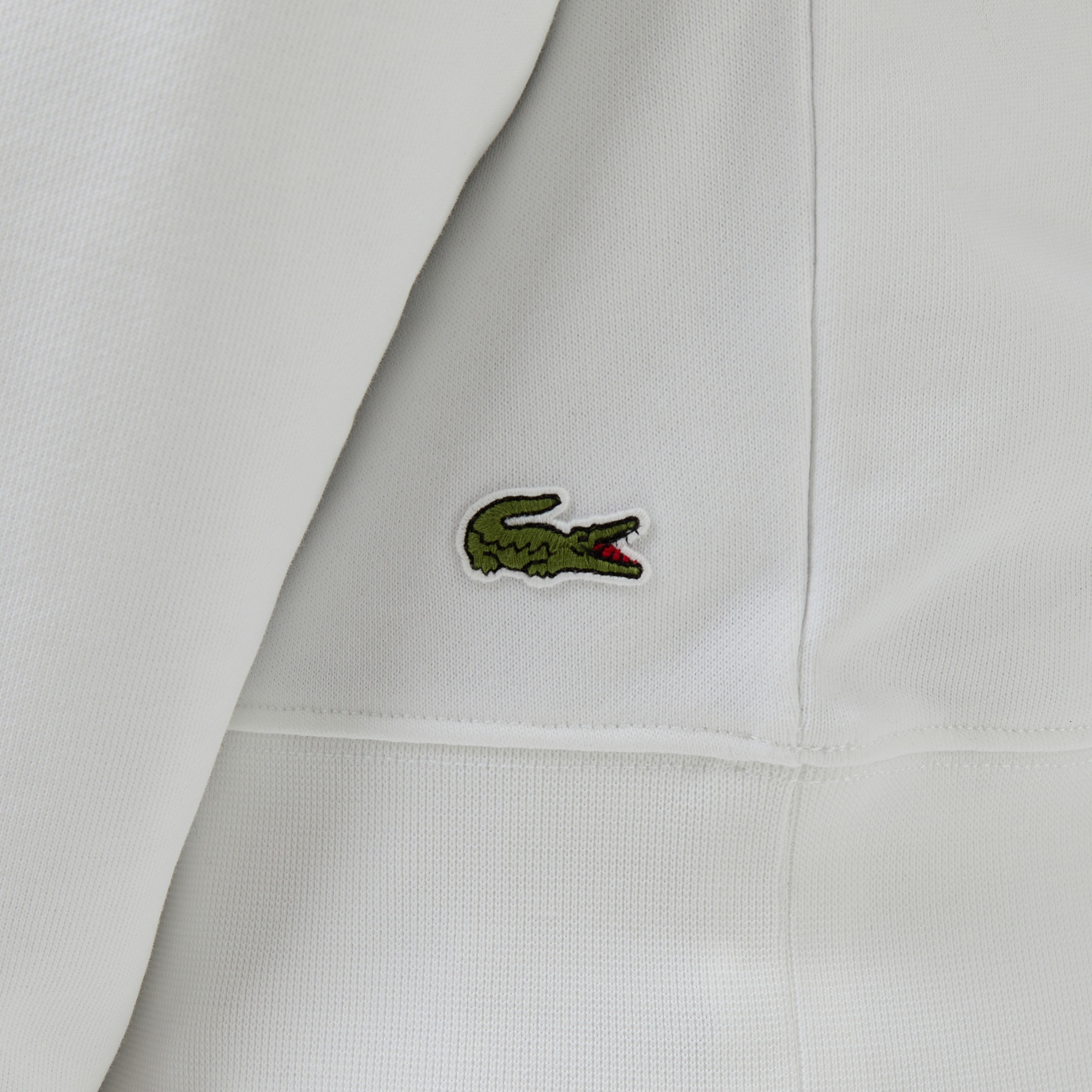 Lacoste Erkek Classic Fit Bisiklet Yaka Baskılı Beyaz Sweatshirt