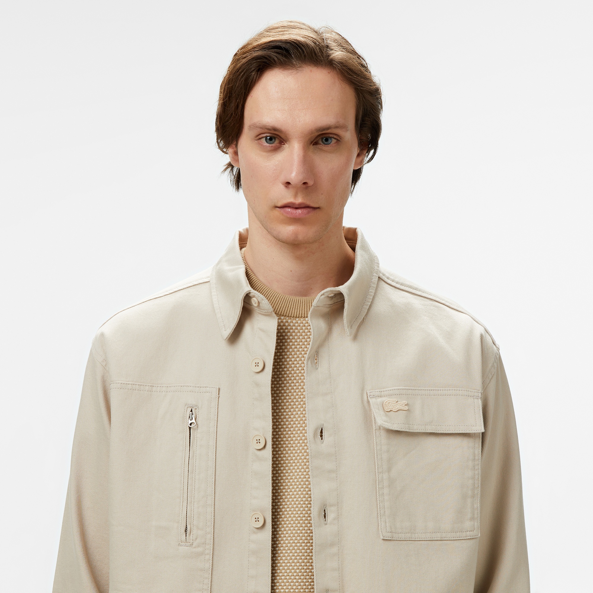 Lacoste Erkek Relaxed Fit Bej Gömlek