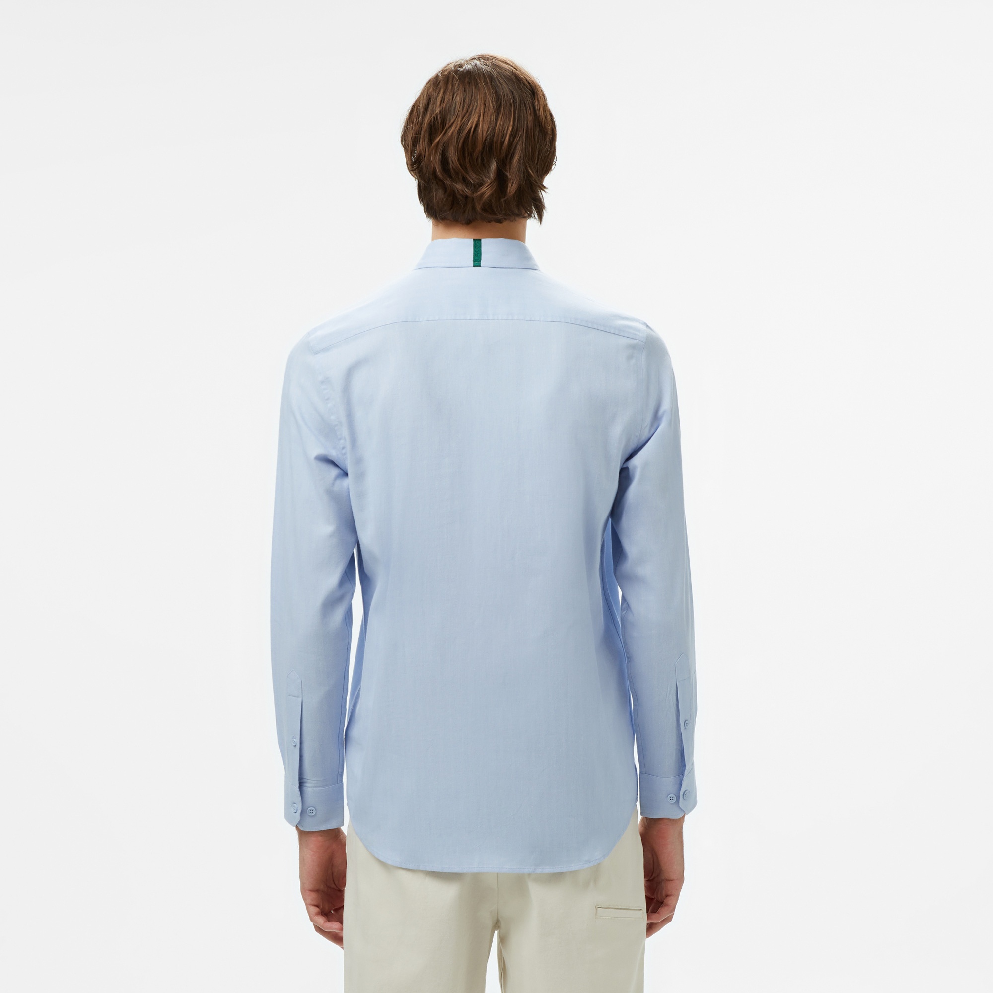 Lacoste Erkek Slim Fit Düğmeli Yaka Mavi Gömlek