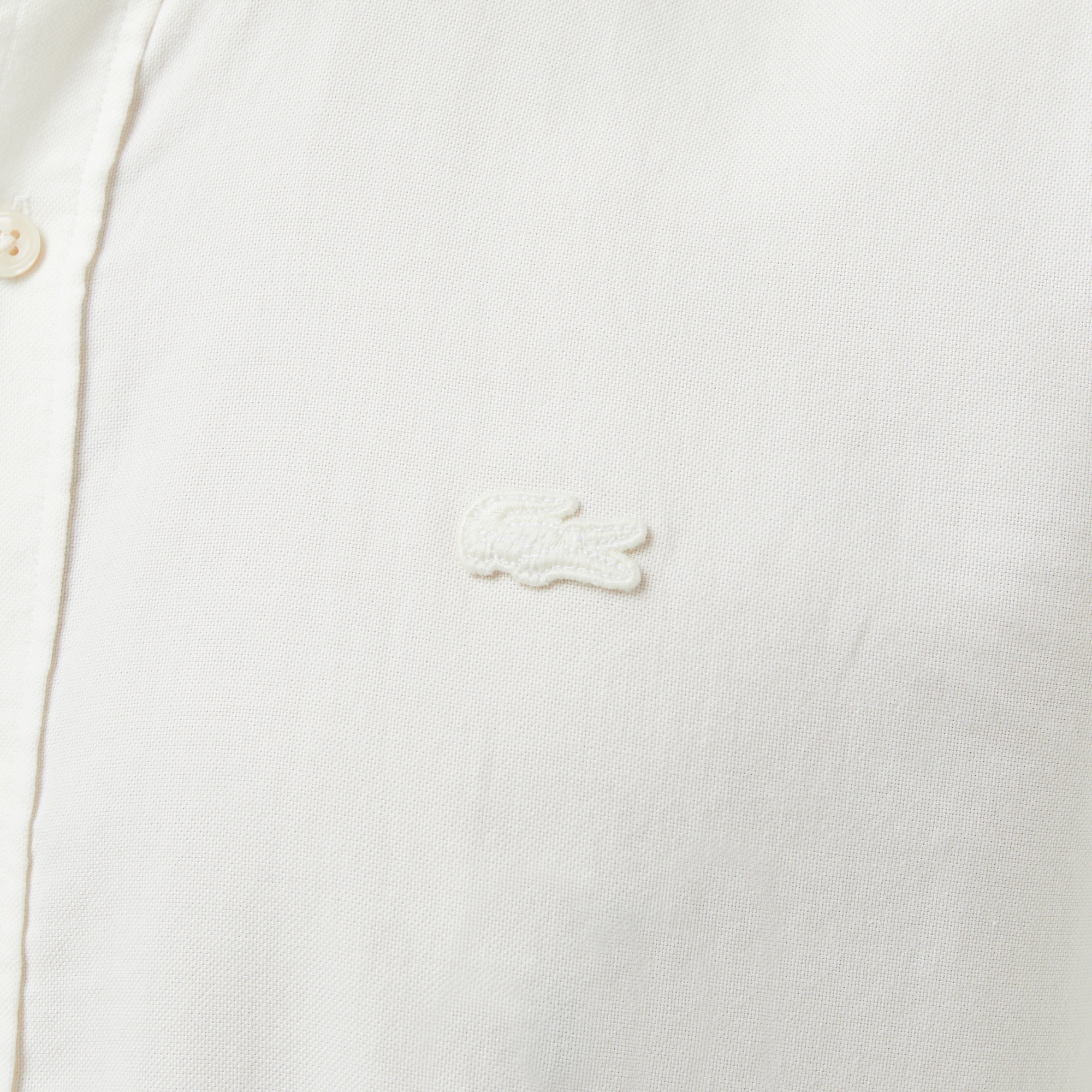 Lacoste Erkek Slim Fit Düğmeli Yaka Beyaz Gömlek