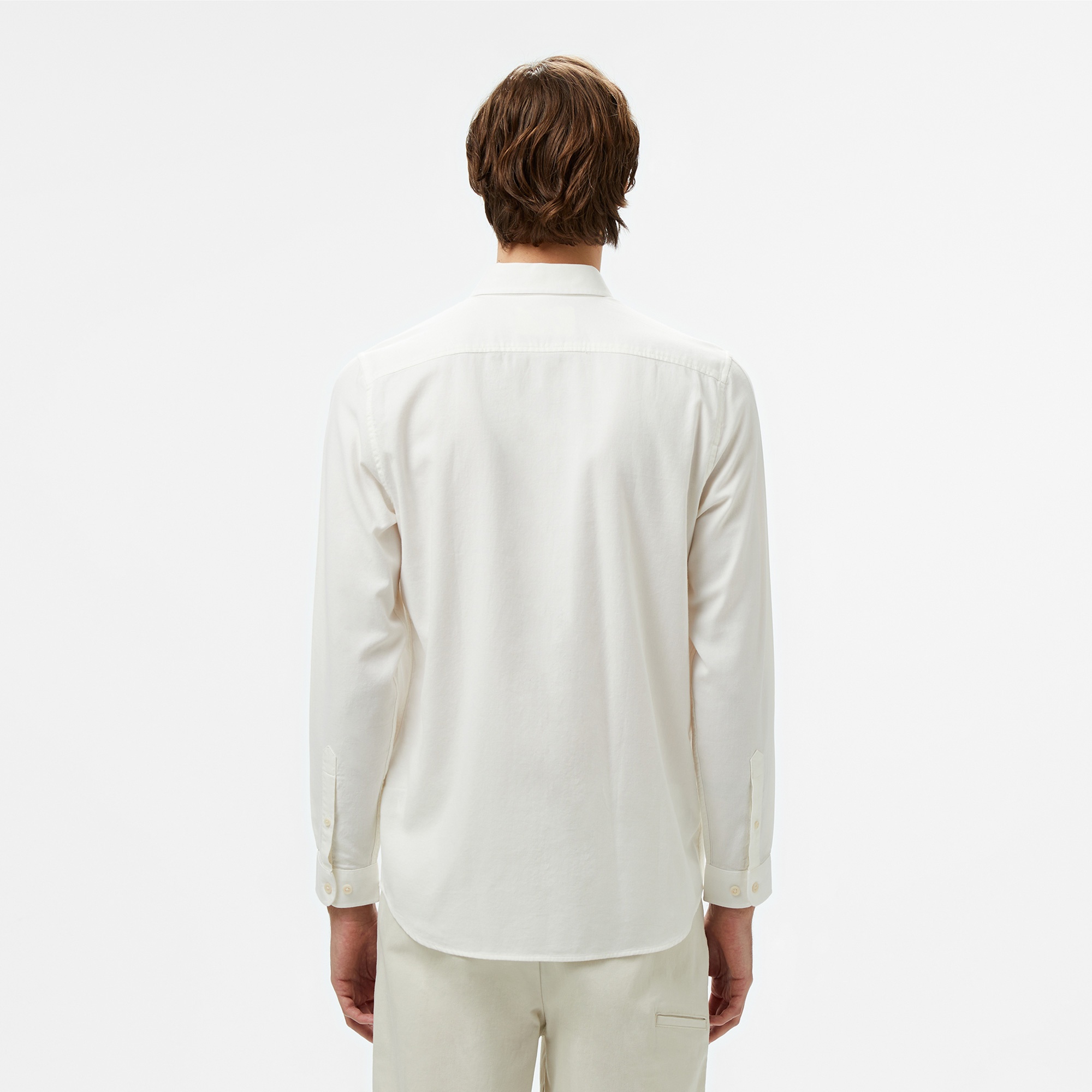 Lacoste Erkek Slim Fit Düğmeli Yaka Beyaz Gömlek