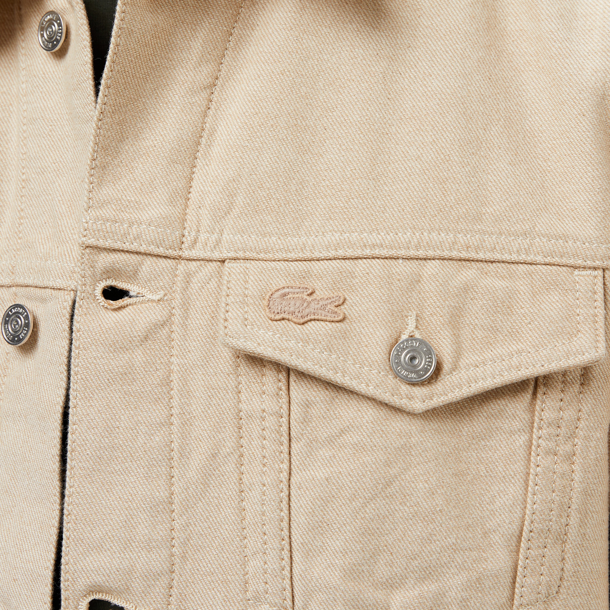 Lacoste Erkek Gömlek Yaka Bej Ceket