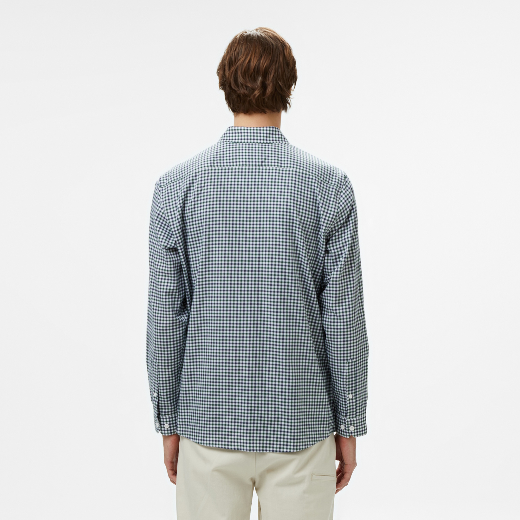 Lacoste Erkek Regular Fit Kareli Koyu Yeşil Gömlek