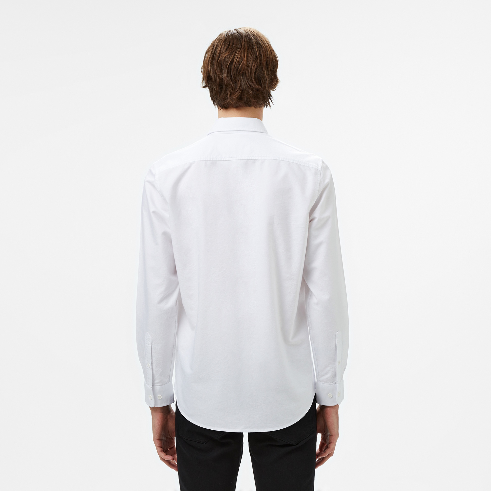 Lacoste Erkek Slim Fit Düğmeli Yaka Beyaz Gömlek