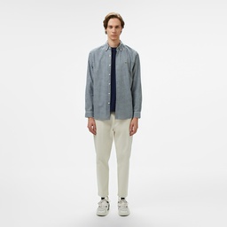 Lacoste Erkek Regular Fit Kareli Koyu Yeşil Gömlek Yeşil