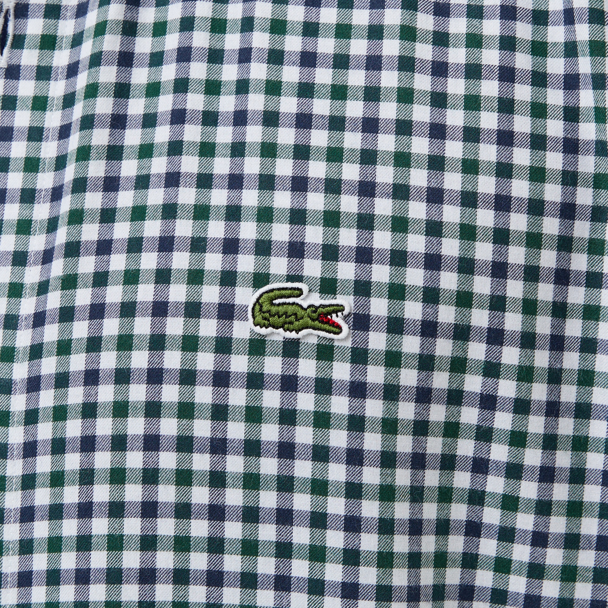 Lacoste Erkek Regular Fit Kareli Koyu Yeşil Gömlek