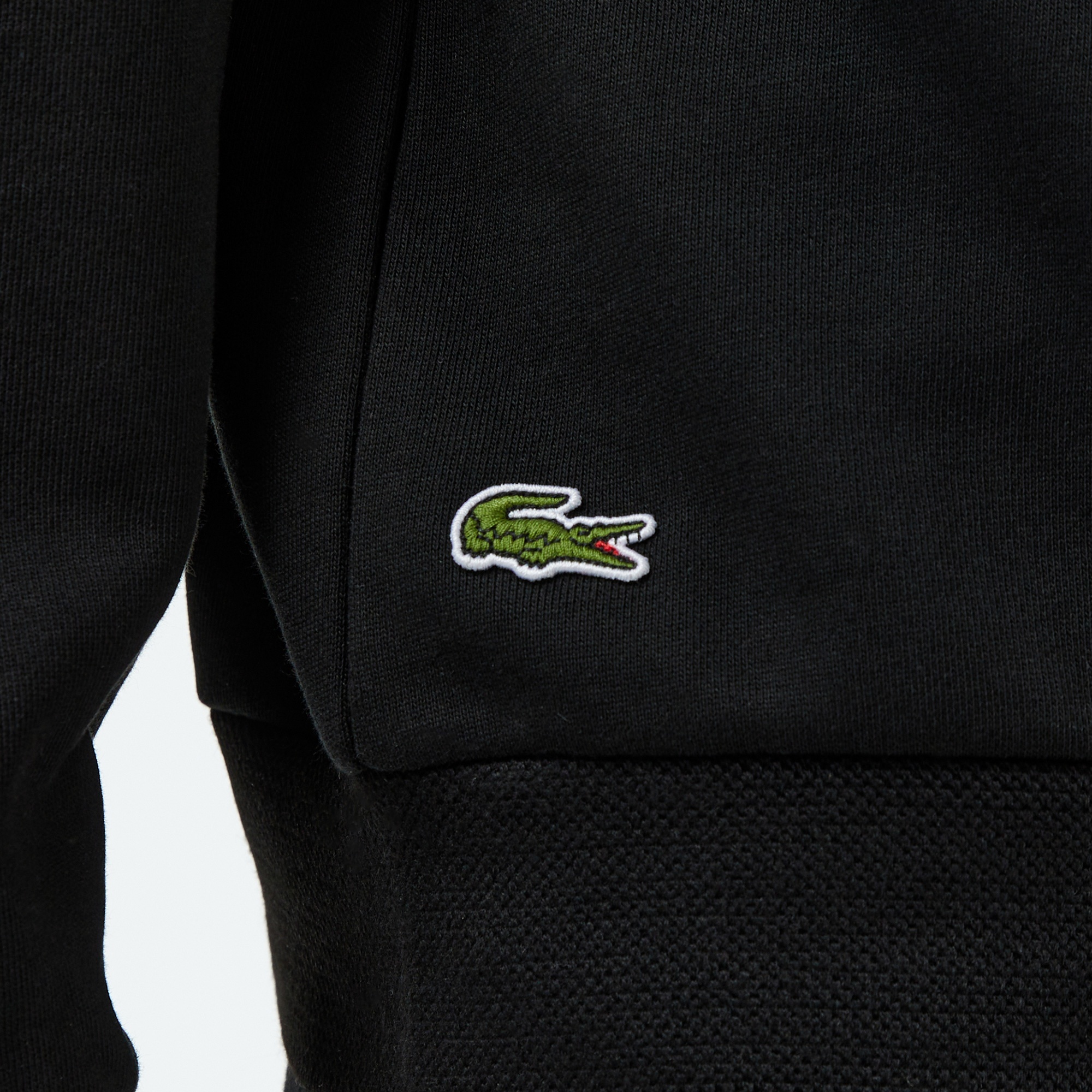 Lacoste Erkek Relaxed Fit Bisiklet Yaka Baskılı Siyah Sweatshirt