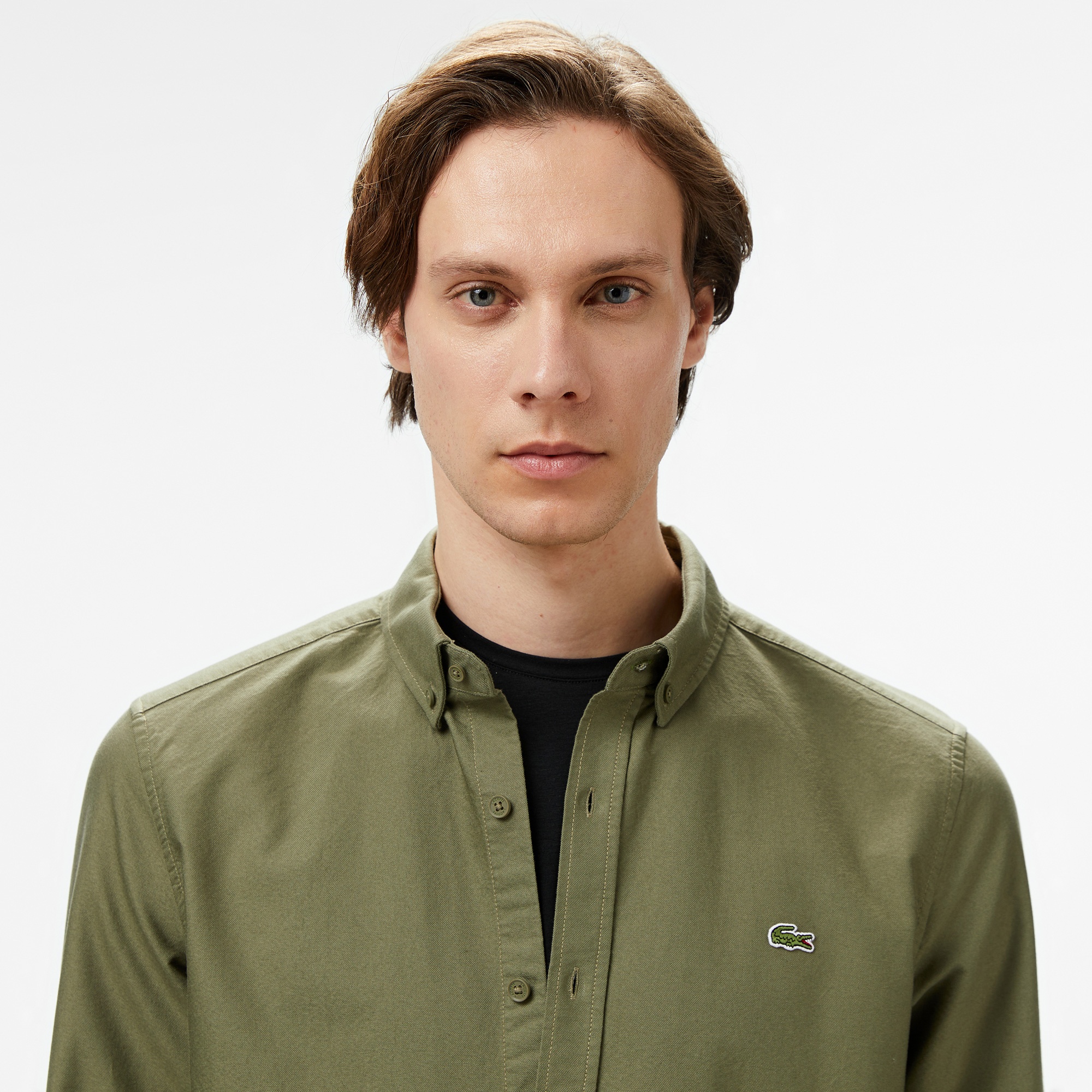 Lacoste Erkek Slim Fit Haki Gömlek