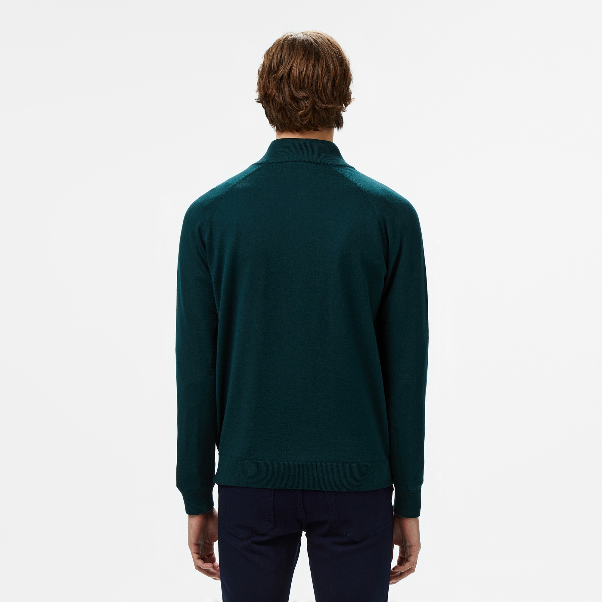 Lacoste Erkek Regular Fit Yarım Fermuarlı Koyu Yeşil Triko