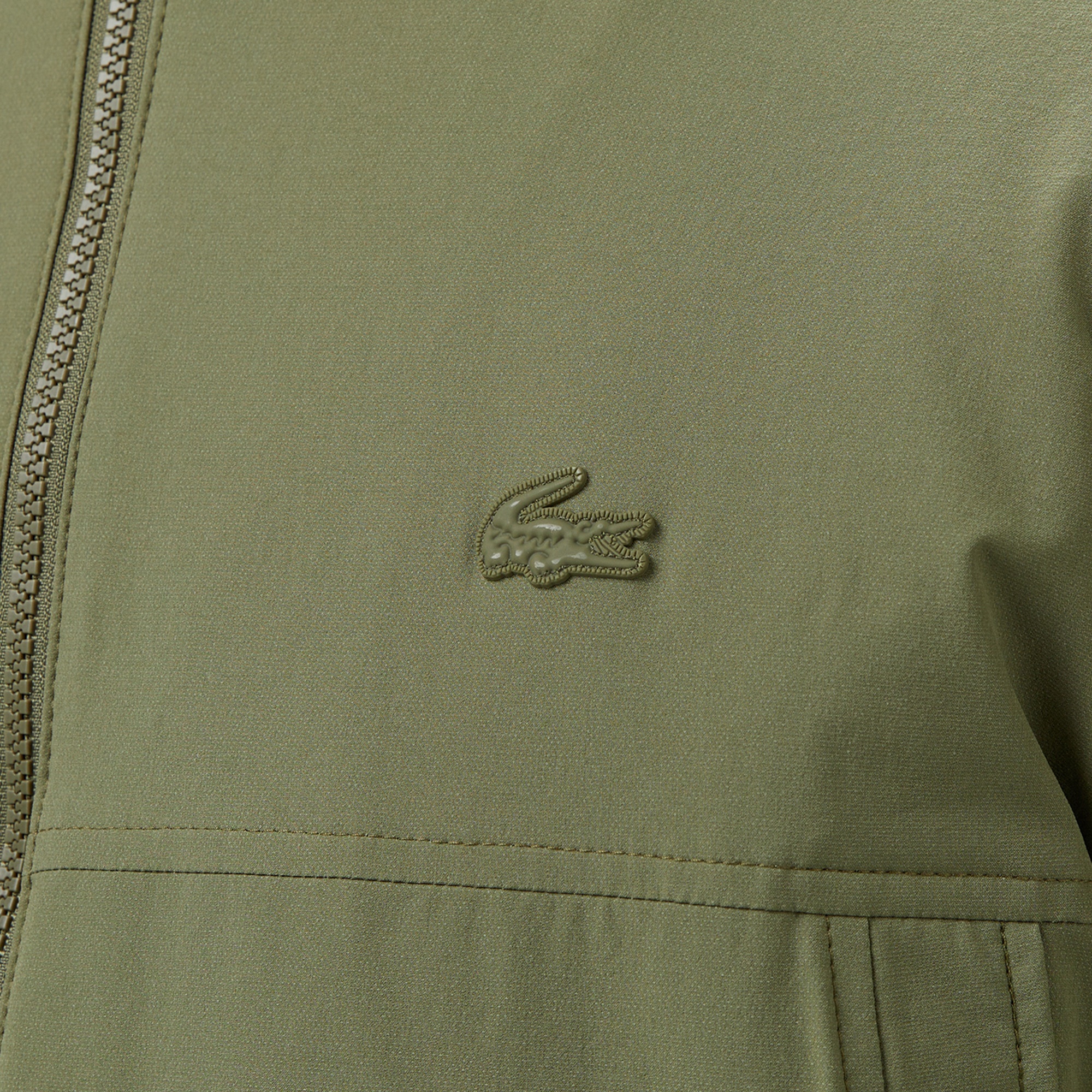 Lacoste Erkek Relaxed Fit Kapüşonlu Yeşil Yağmurluk