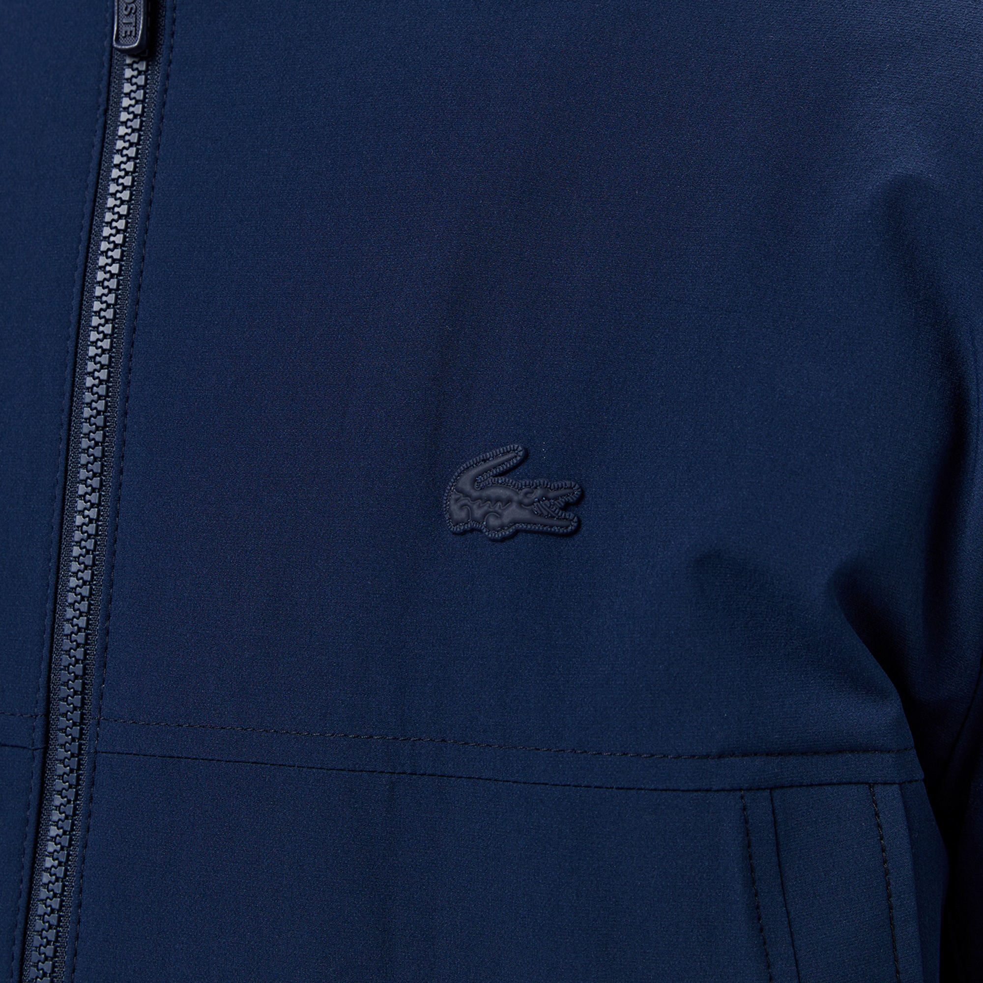 Lacoste Erkek Relaxed Fit Kapüşonlu Lacivert Yağmurluk