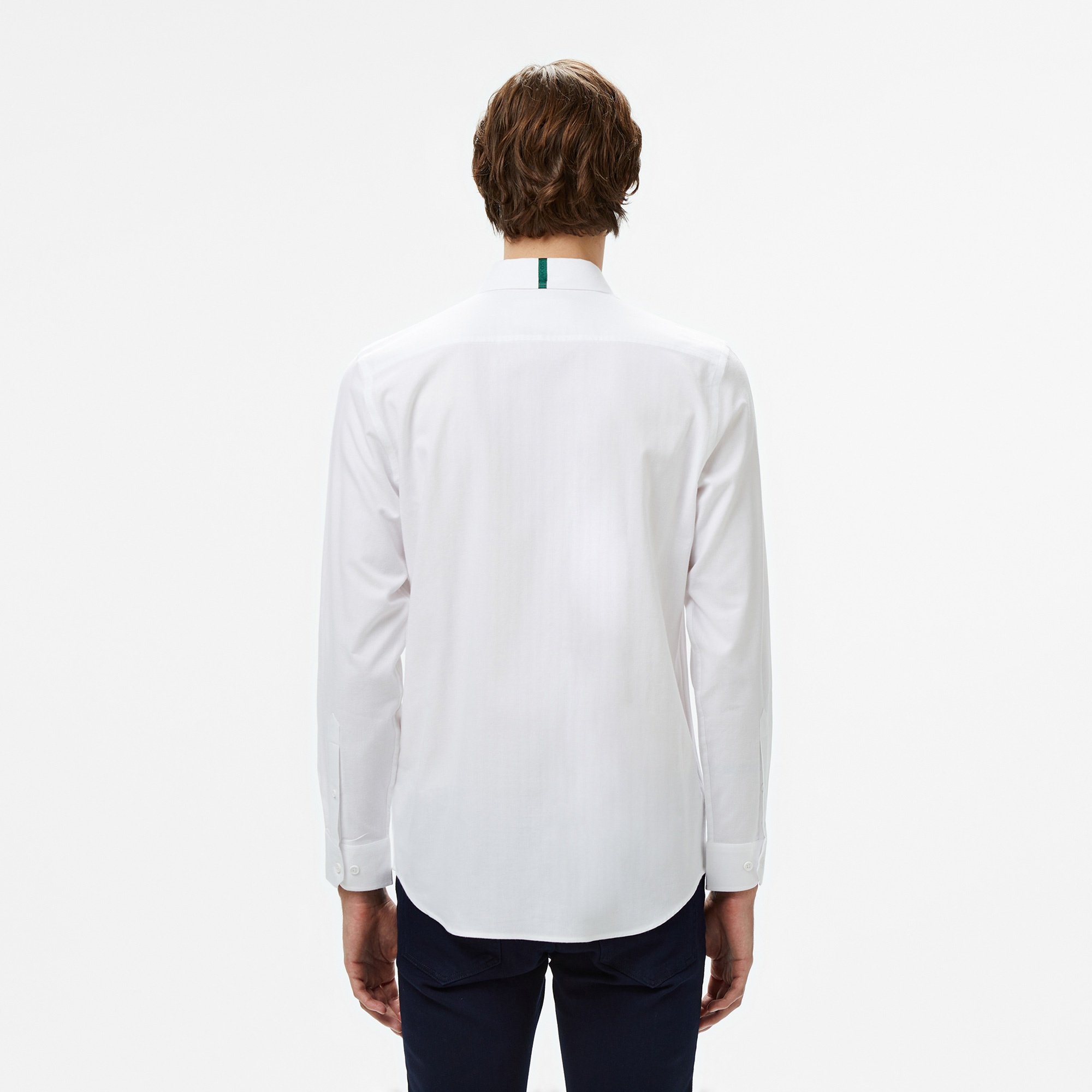 Lacoste Erkek Slim Fit Düğmeli Yaka Beyaz Gömlek