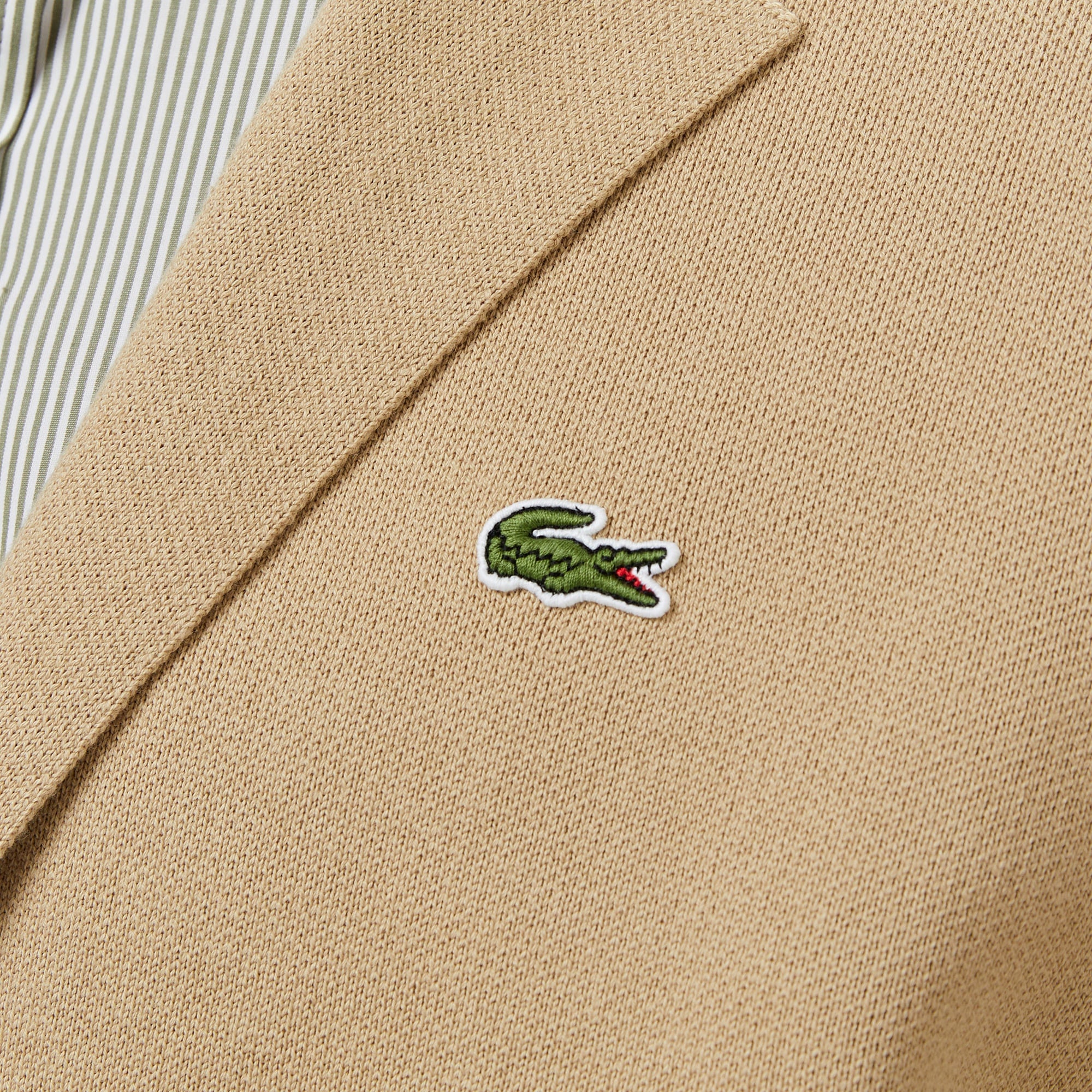 Lacoste Erkek Classic Fit V Yaka Kahverengi Hırka