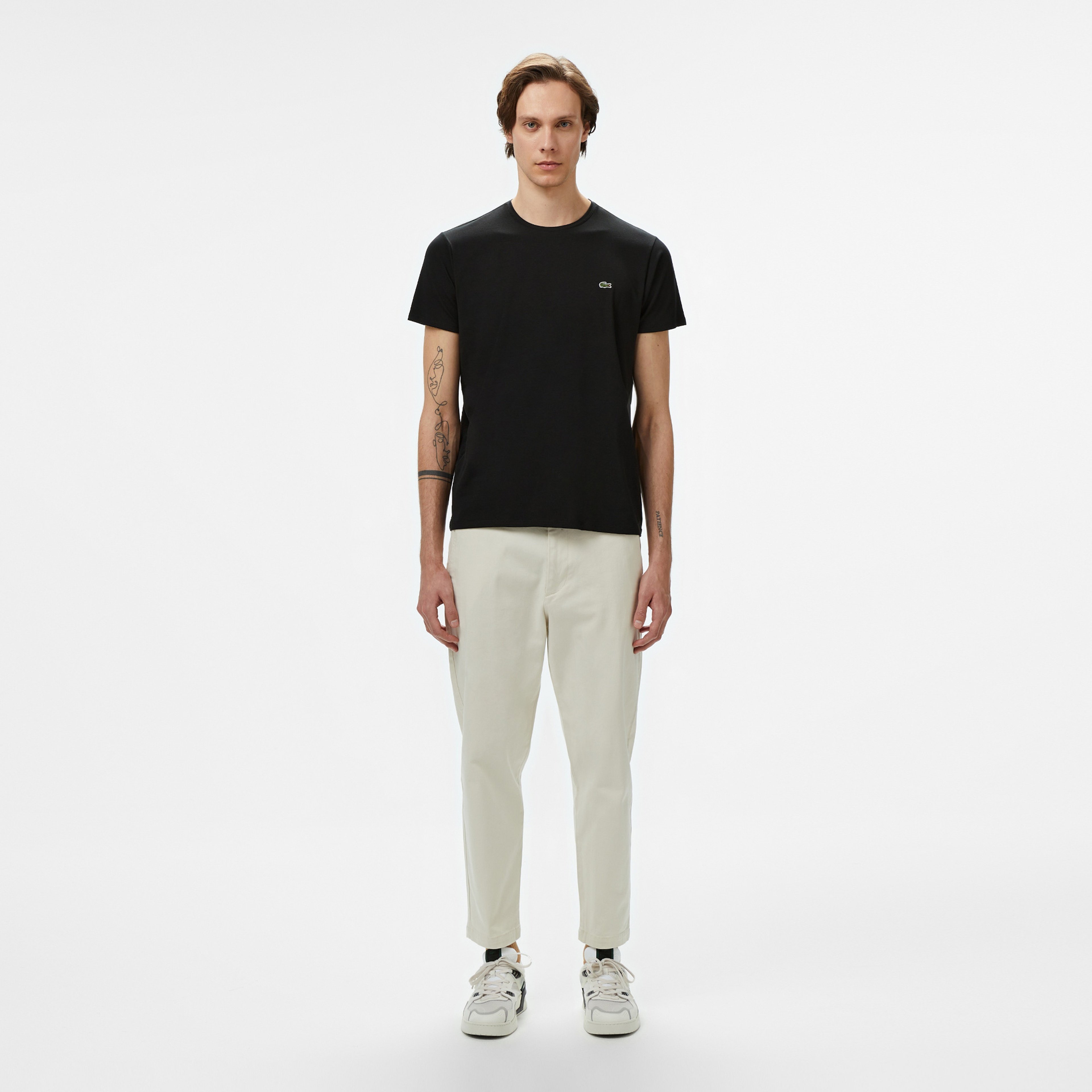 Erkek Slim Fit Bisiklet Yaka Siyah T-Shirt