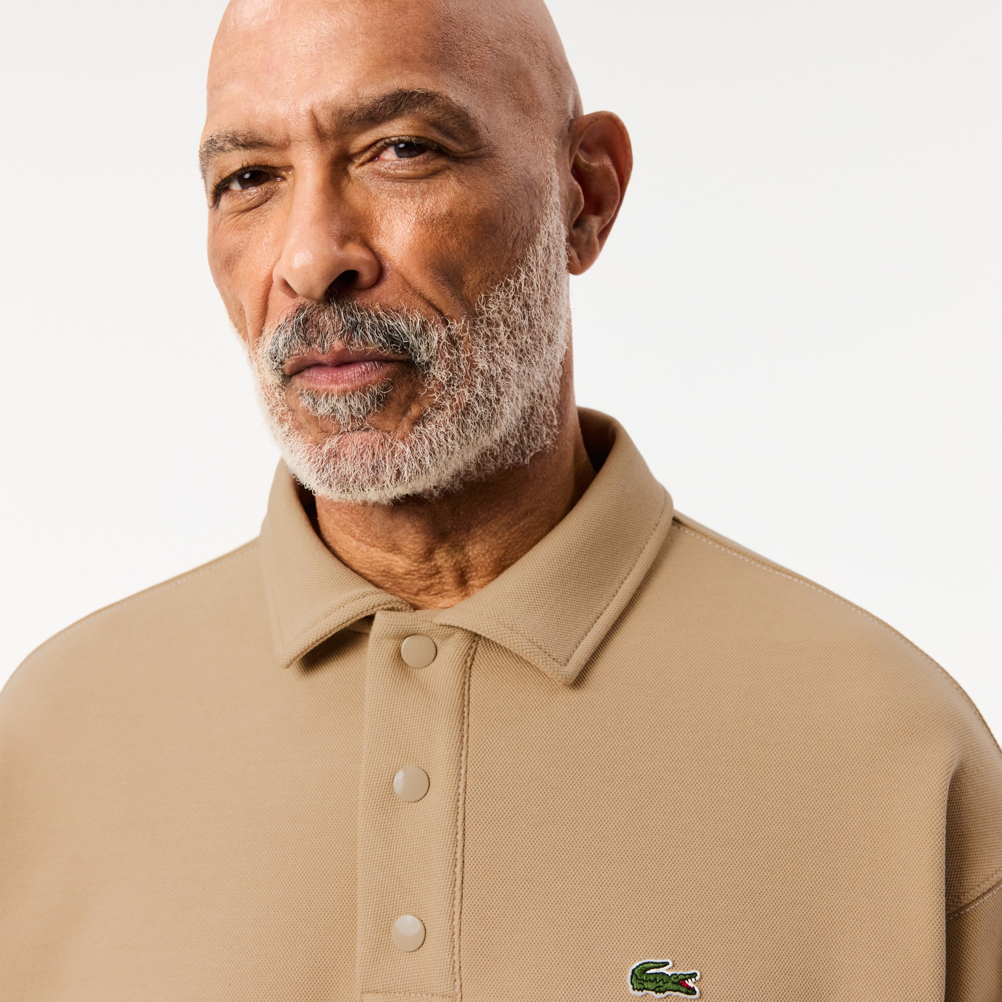 Lacoste Erkek Loose Fit Polo Yaka Kahverengi Sweatshirt