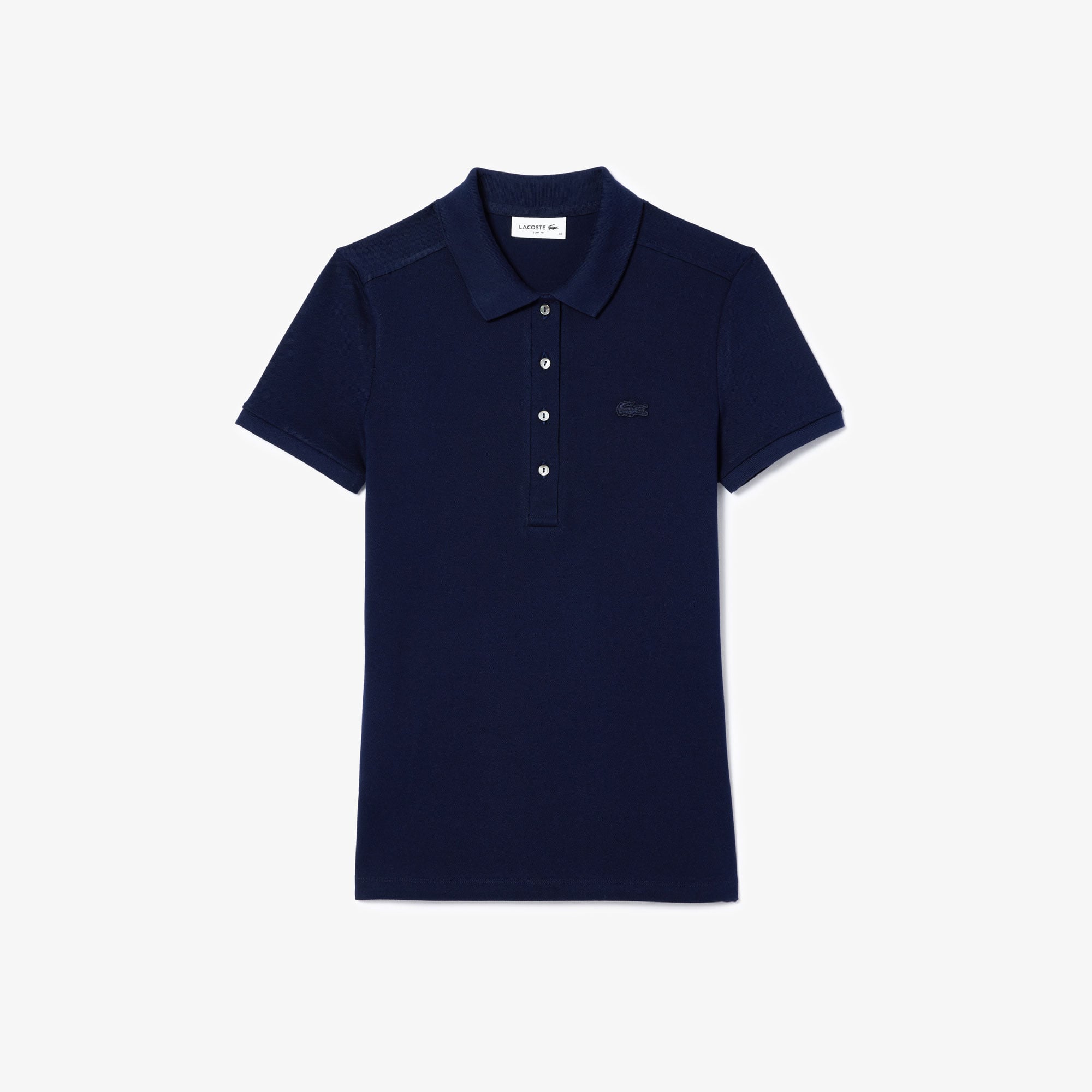 Lacoste L.12.D Kadın Slim Fit Lacivert Polo görsel 4