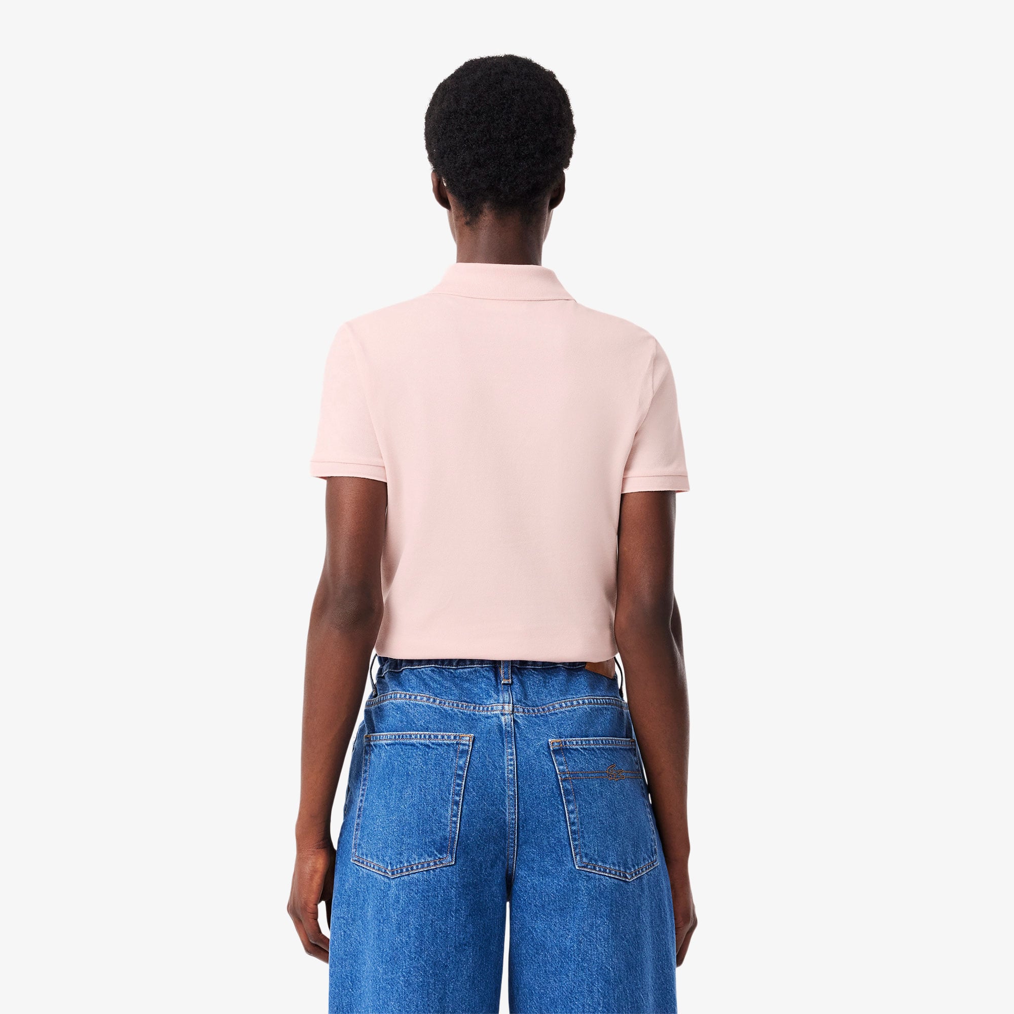Lacoste L.12.D Kadın Slim Fit Pembe Polo görsel 3