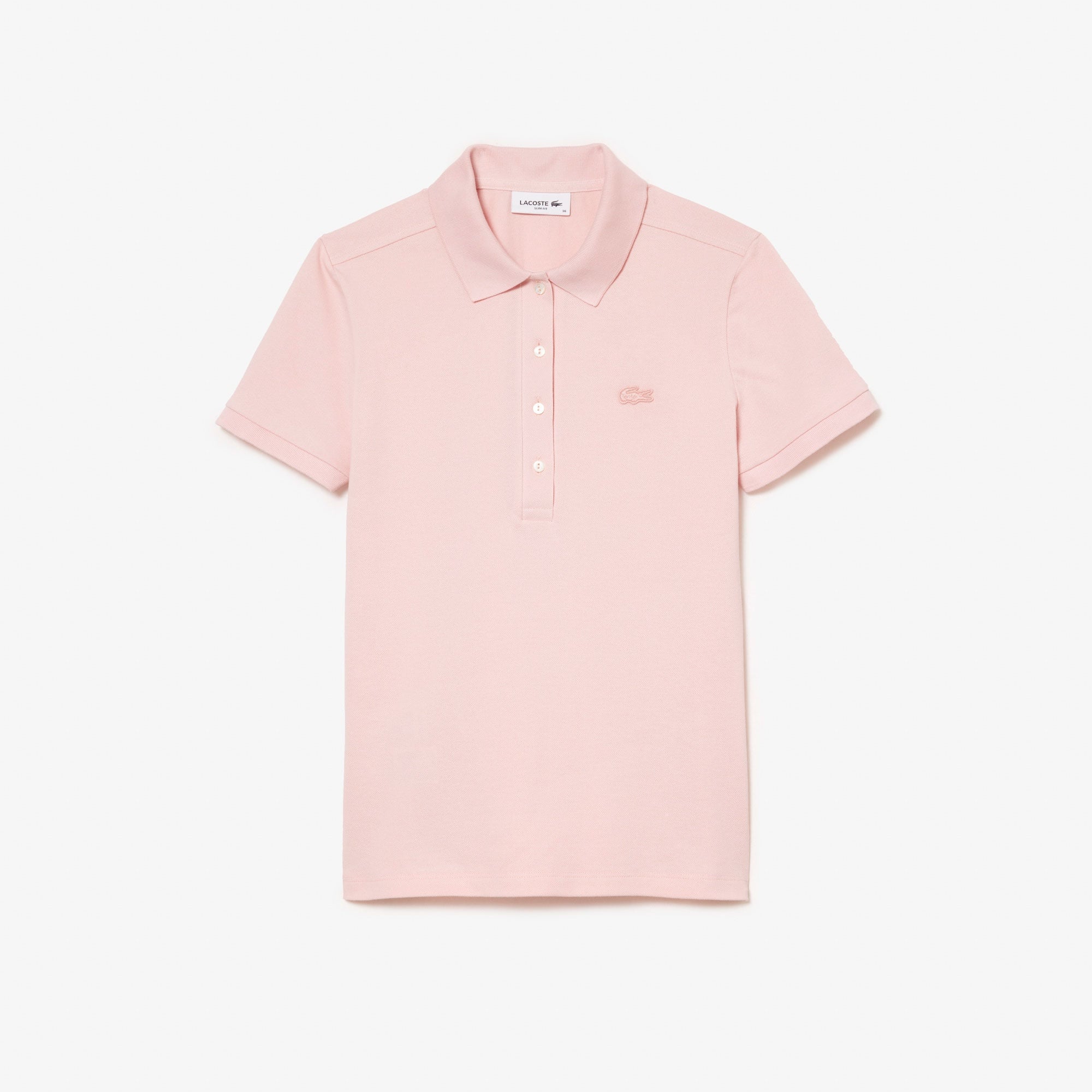 L.12.D Kadın Slim Fit Pembe Polo